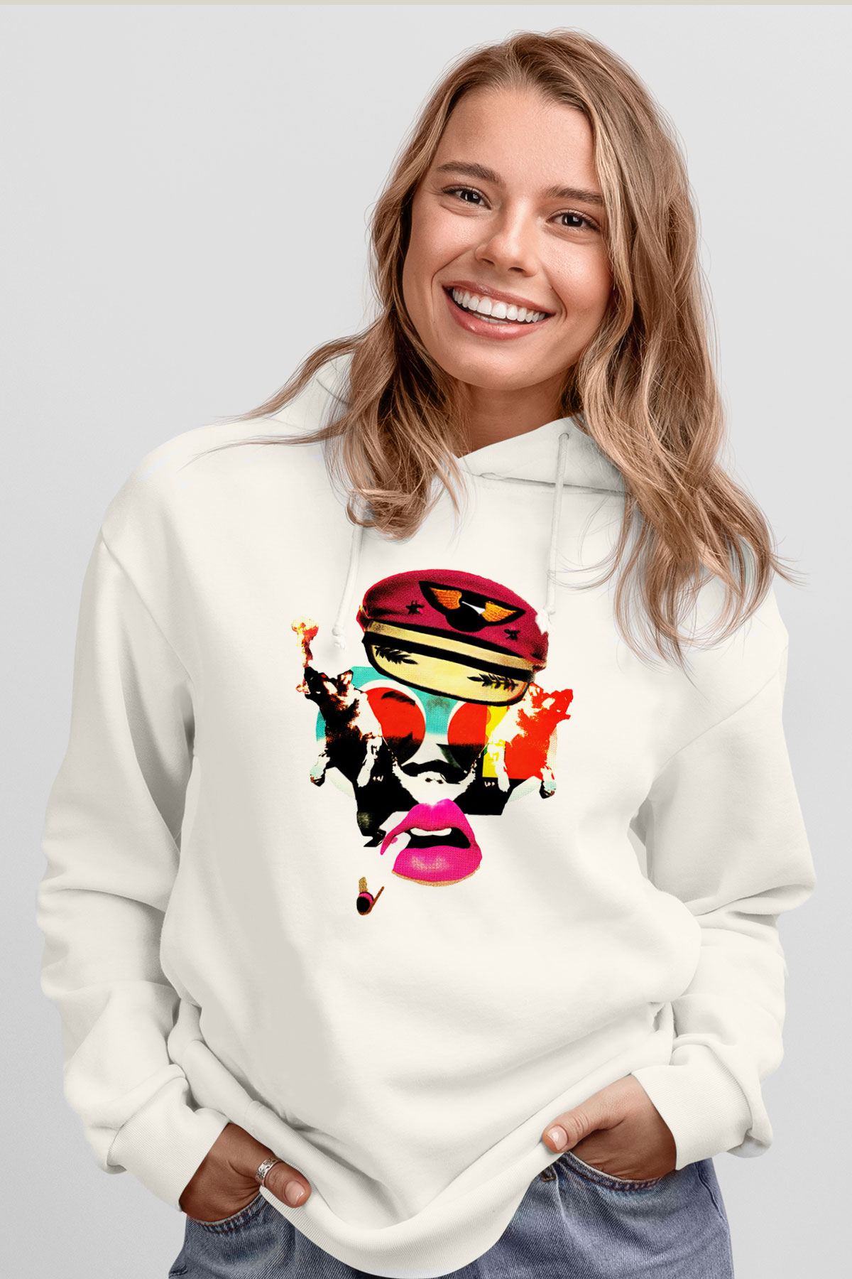 The Prodigy Beyaz Unisex Kapşonlu Sweatshirt