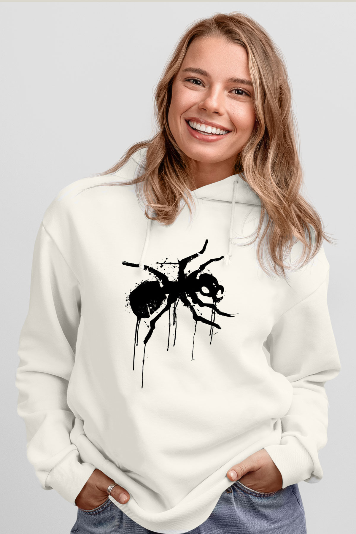 The Prodigy Beyaz Unisex Kapşonlu Sweatshirt