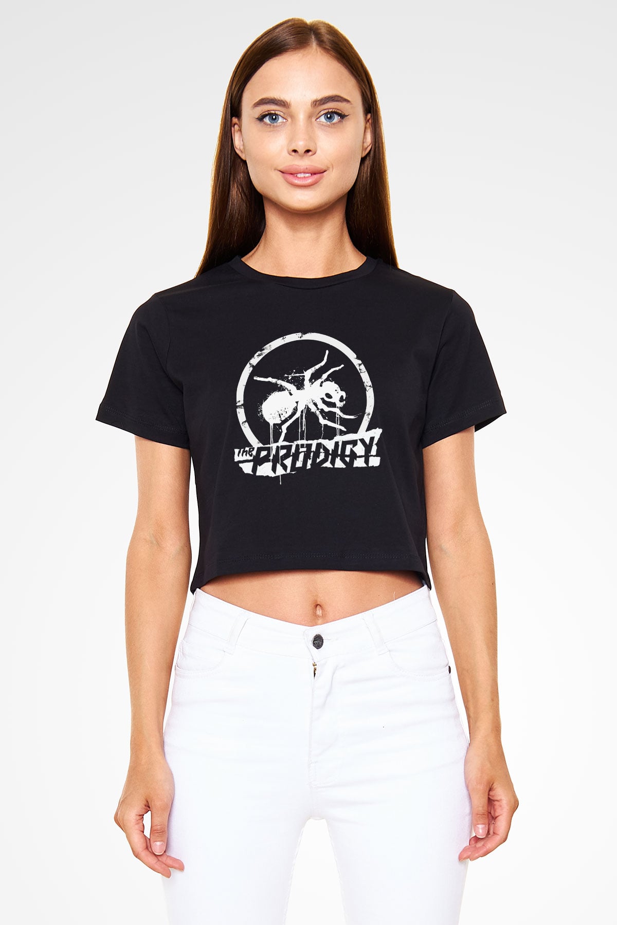 The Prodigy Siyah Crop Top Tişört
