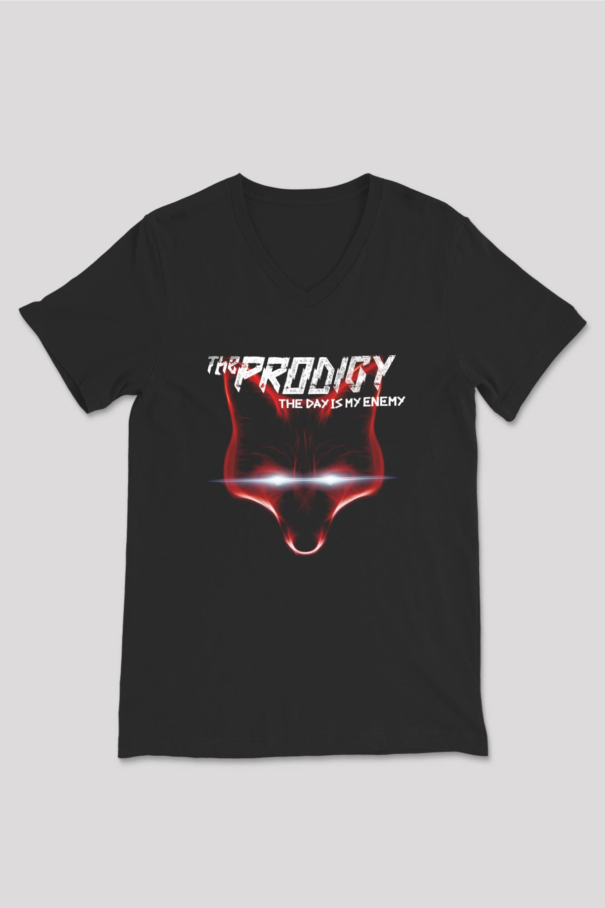 The Prodigy Siyah Unisex V Yaka Tişört T-Shirt
