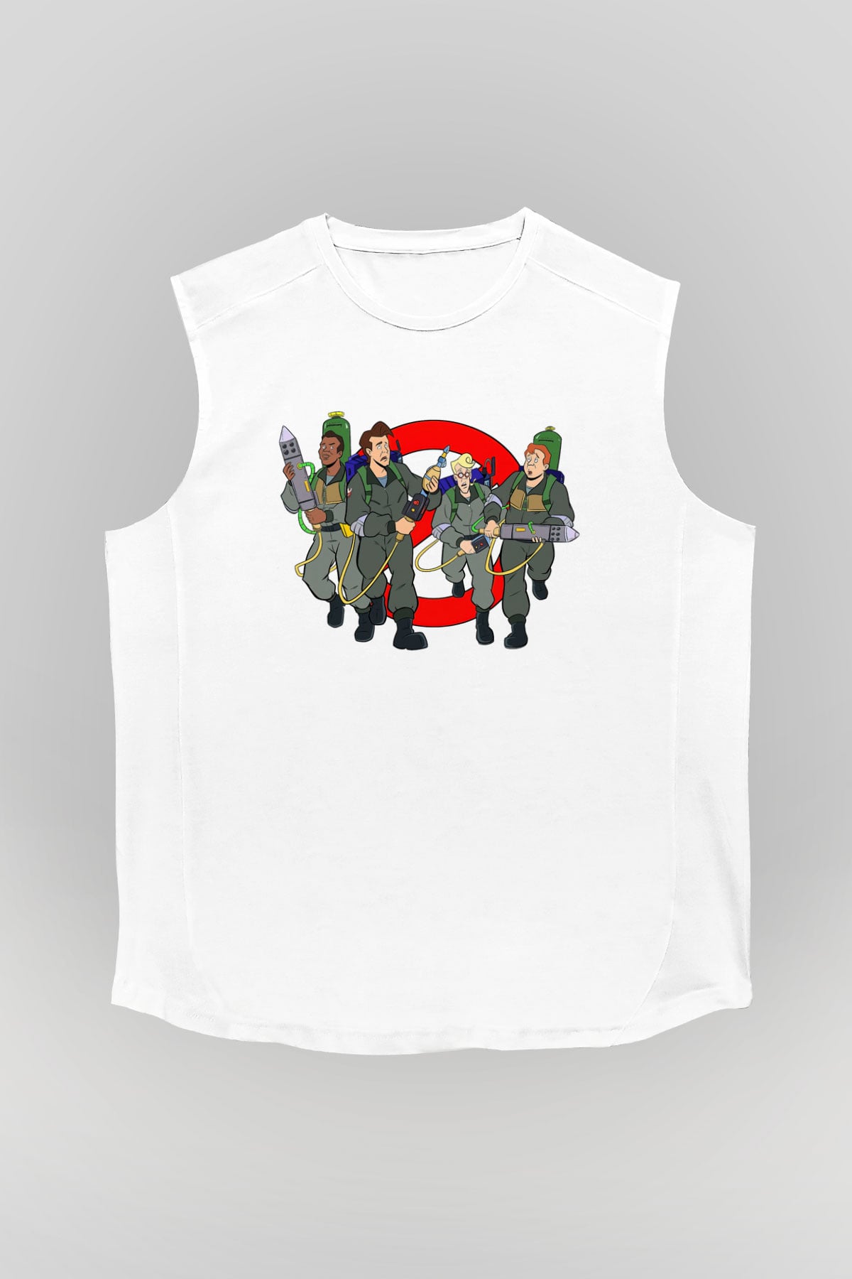 The Real Ghostbusters Hayalet Avcıları Beyaz Unisex Kolsuz Tişört