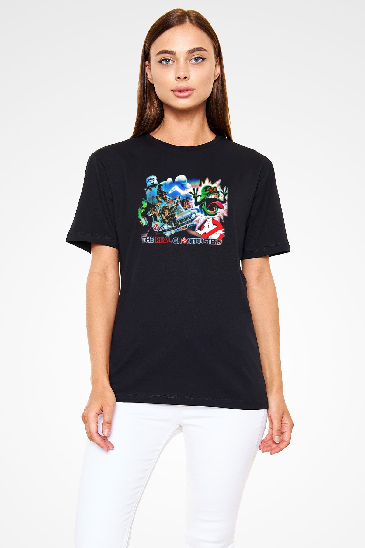 The Real Ghostbusters Hayalet Avcıları Siyah Unisex Tişört