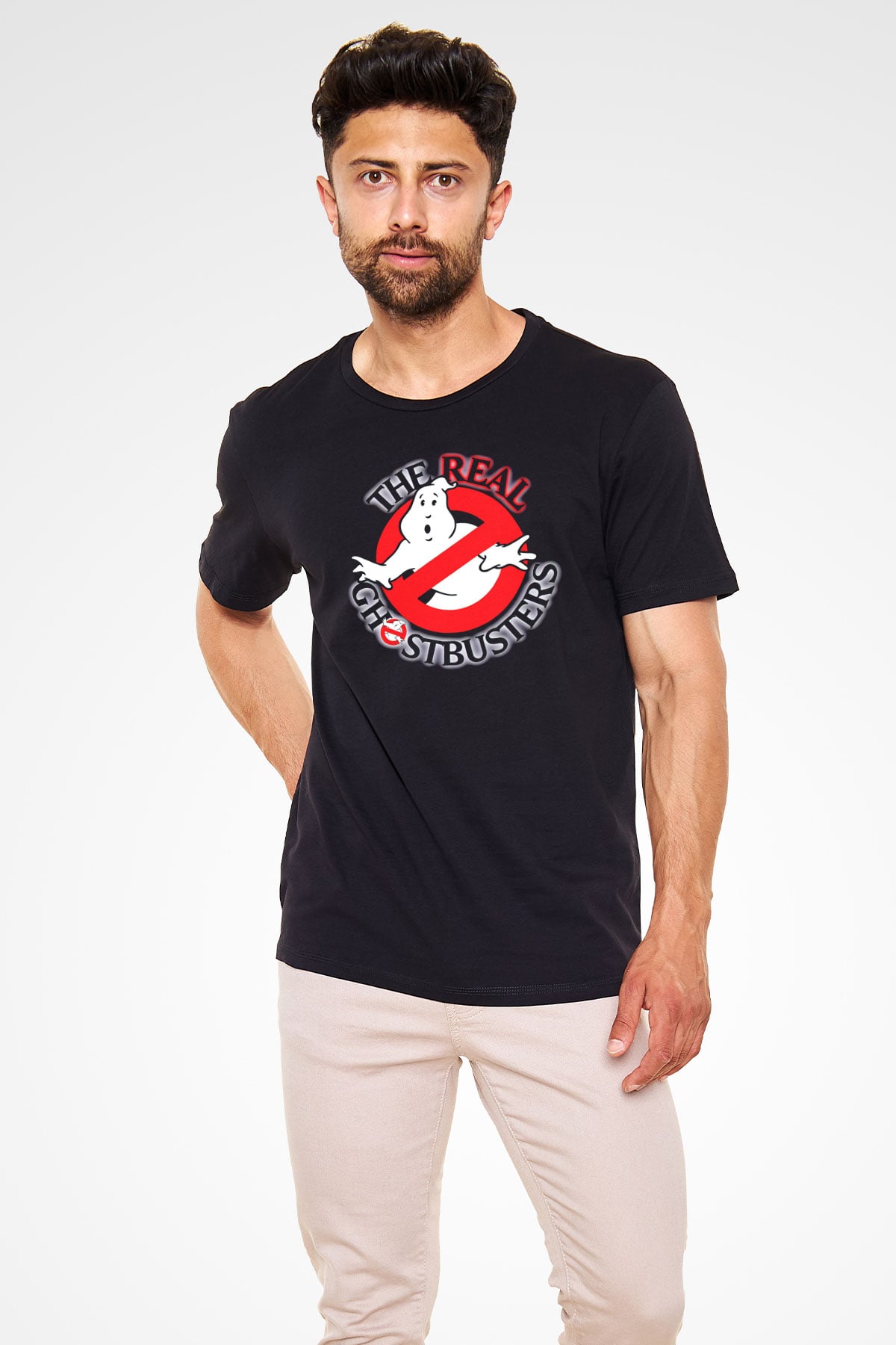 The Real Ghostbusters Hayalet Avcıları Siyah Unisex Tişört