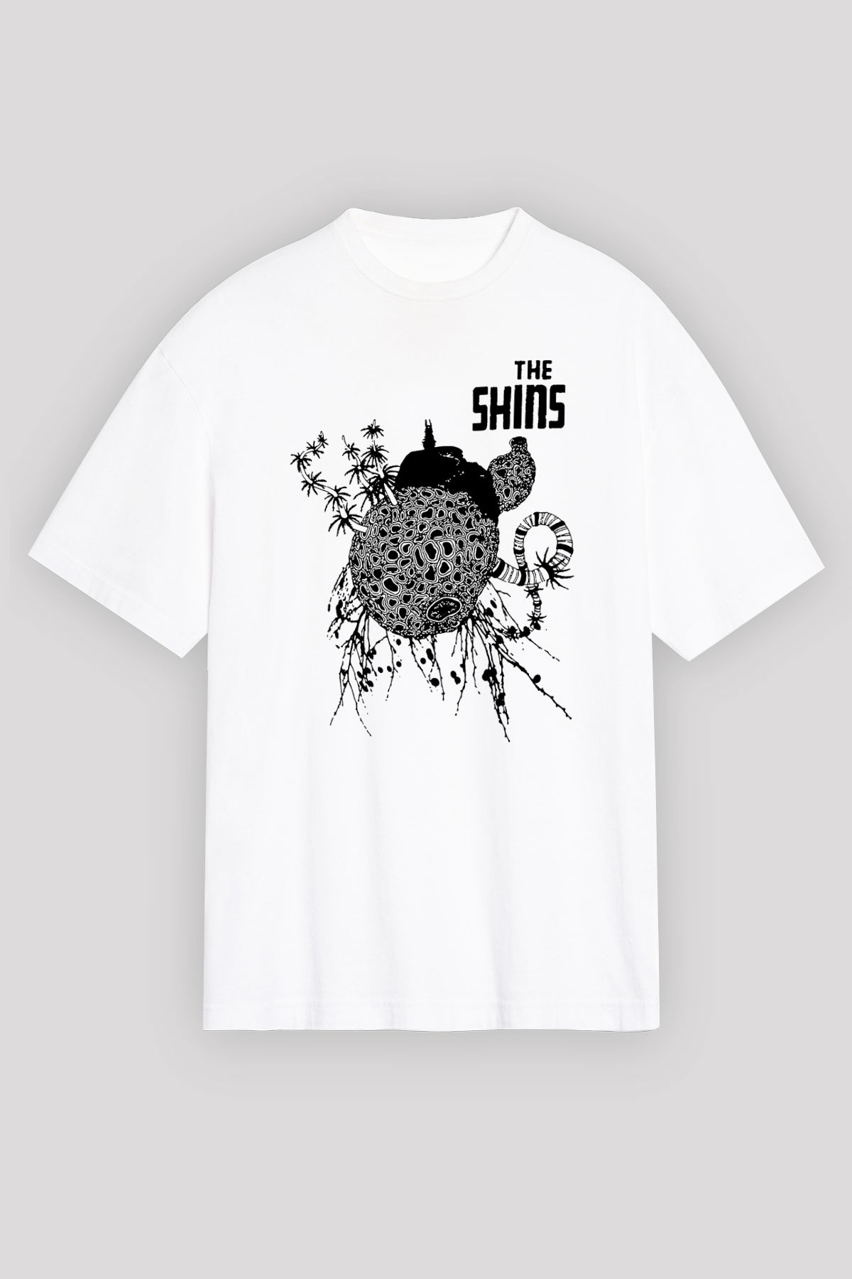 The Shins Beyaz Unisex Oversize Tişört T-Shirt