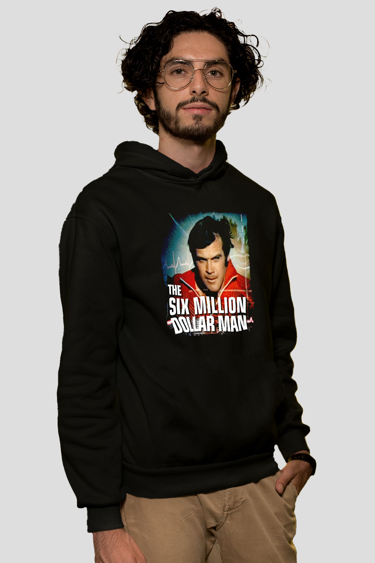 The Six Million Man Dollar Siyah Unisex Hoodie