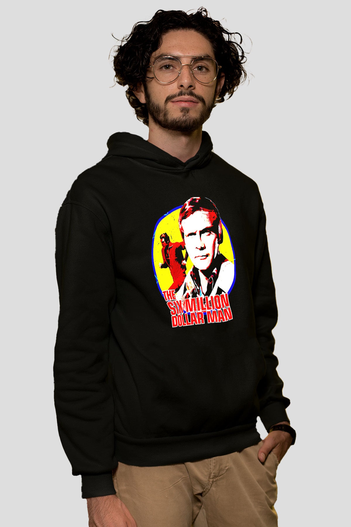 The Six Million Man Dollar Siyah Unisex Hoodie