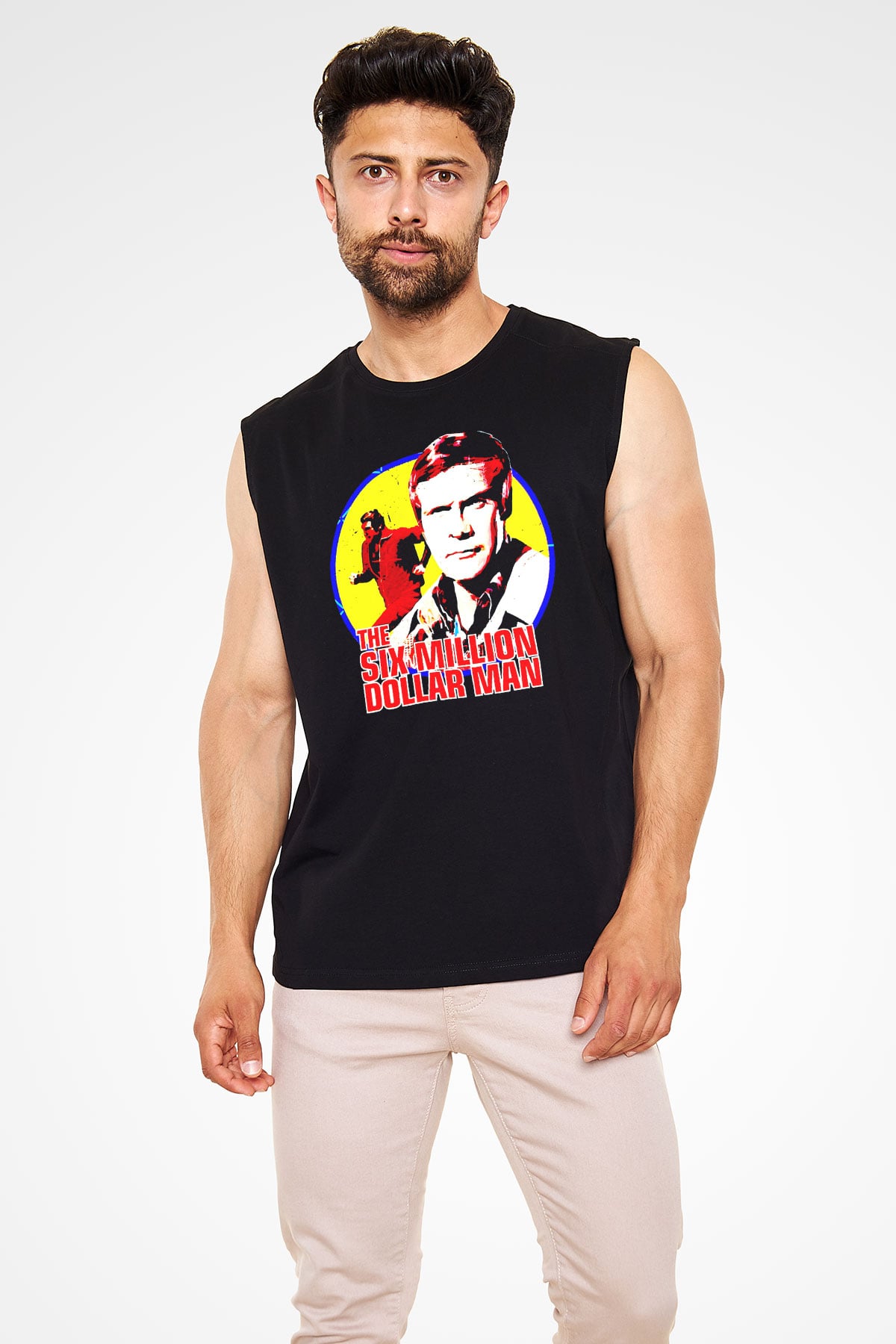 The Six Million Man Dollar Siyah Unisex  Kolsuz Tişört