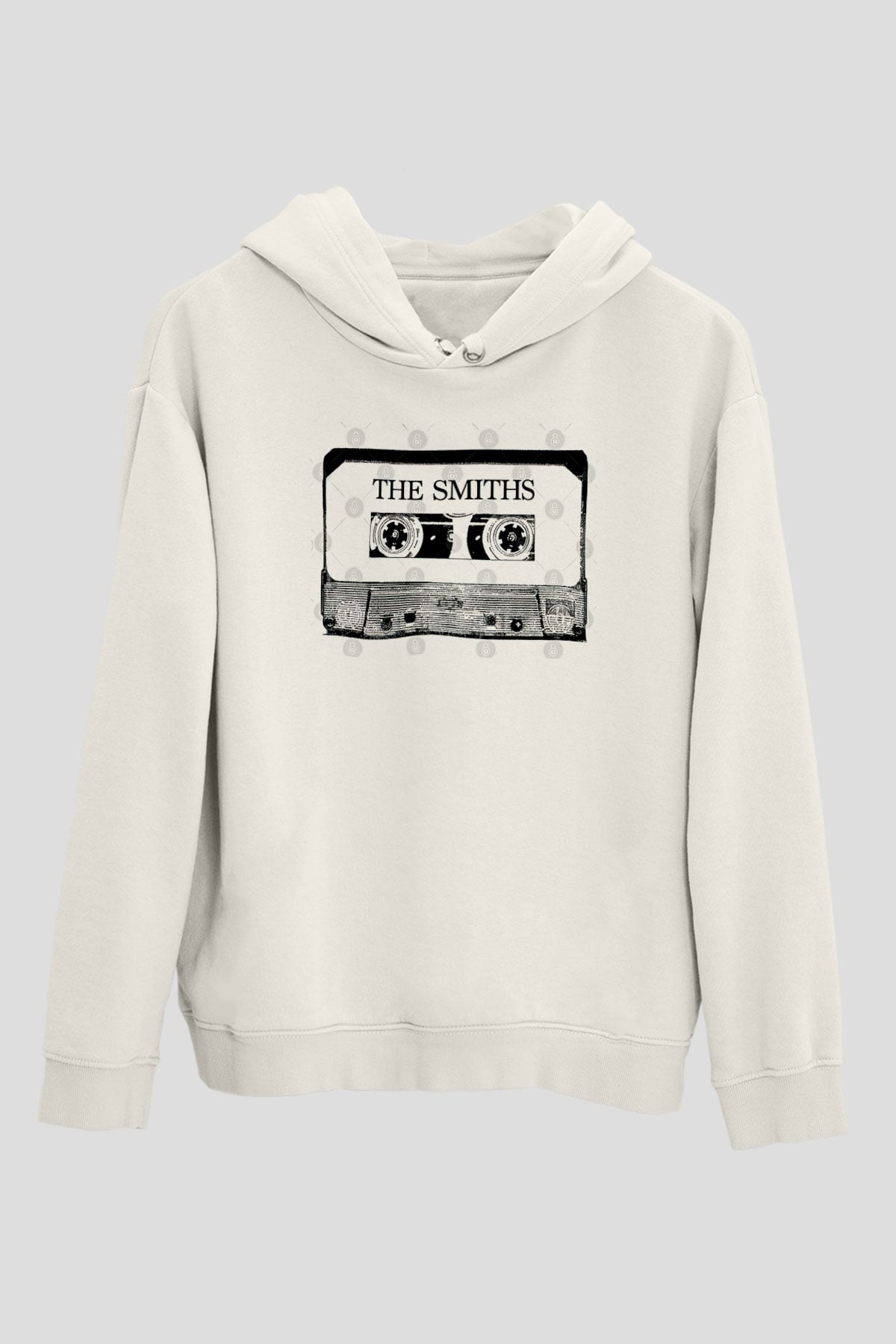 The Smiths Baskılı Beyaz Unisex Kapüşonlu Sweatshirt