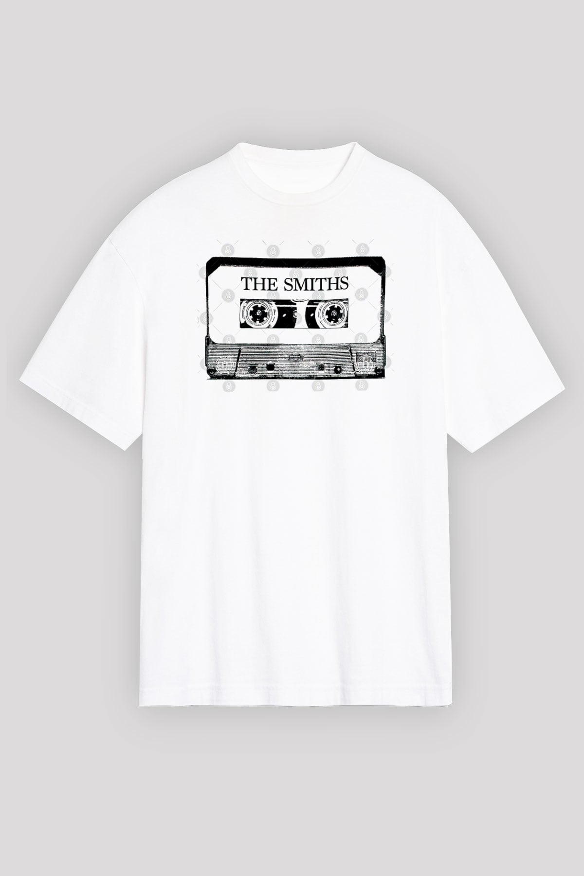 The Smiths Baskılı Beyaz Unisex Oversize Tişört - Tshirt