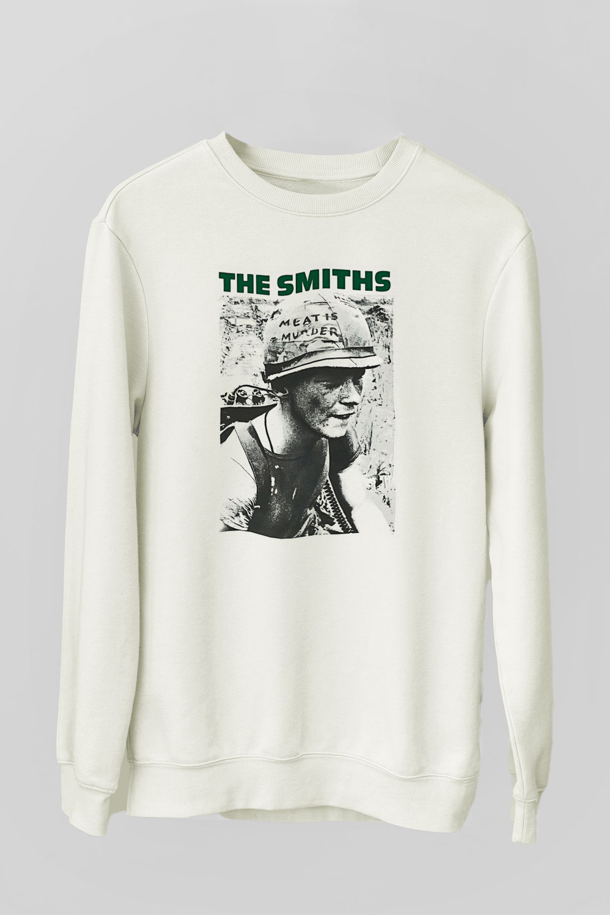 The Smiths Baskılı Beyaz Unisex Sweatshirt
