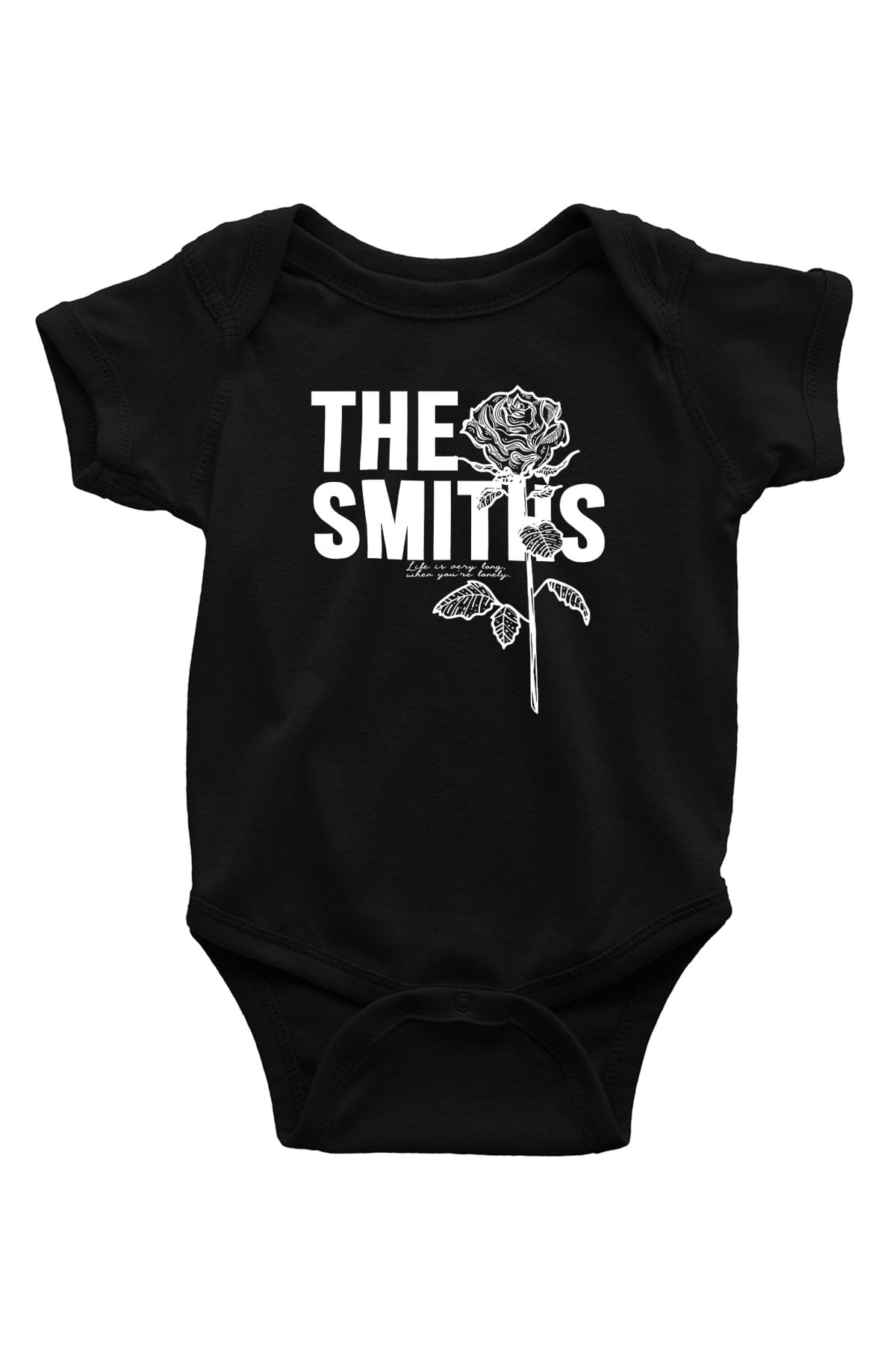 The Smiths Baskılı Unisex Siyah Bebek Body - Zıbın