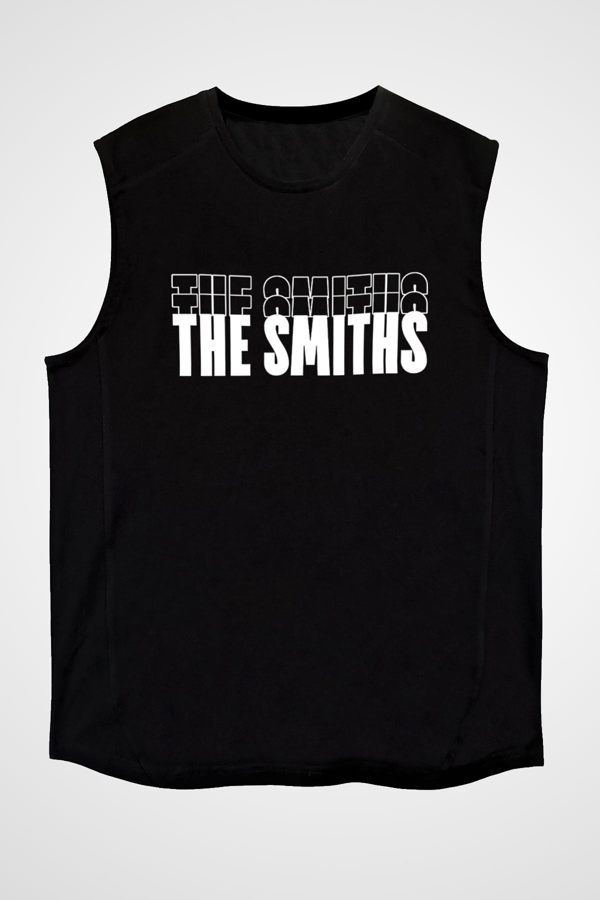 The Smiths Baskılı Unisex Siyah Kolsuz Tişört - Tshirt