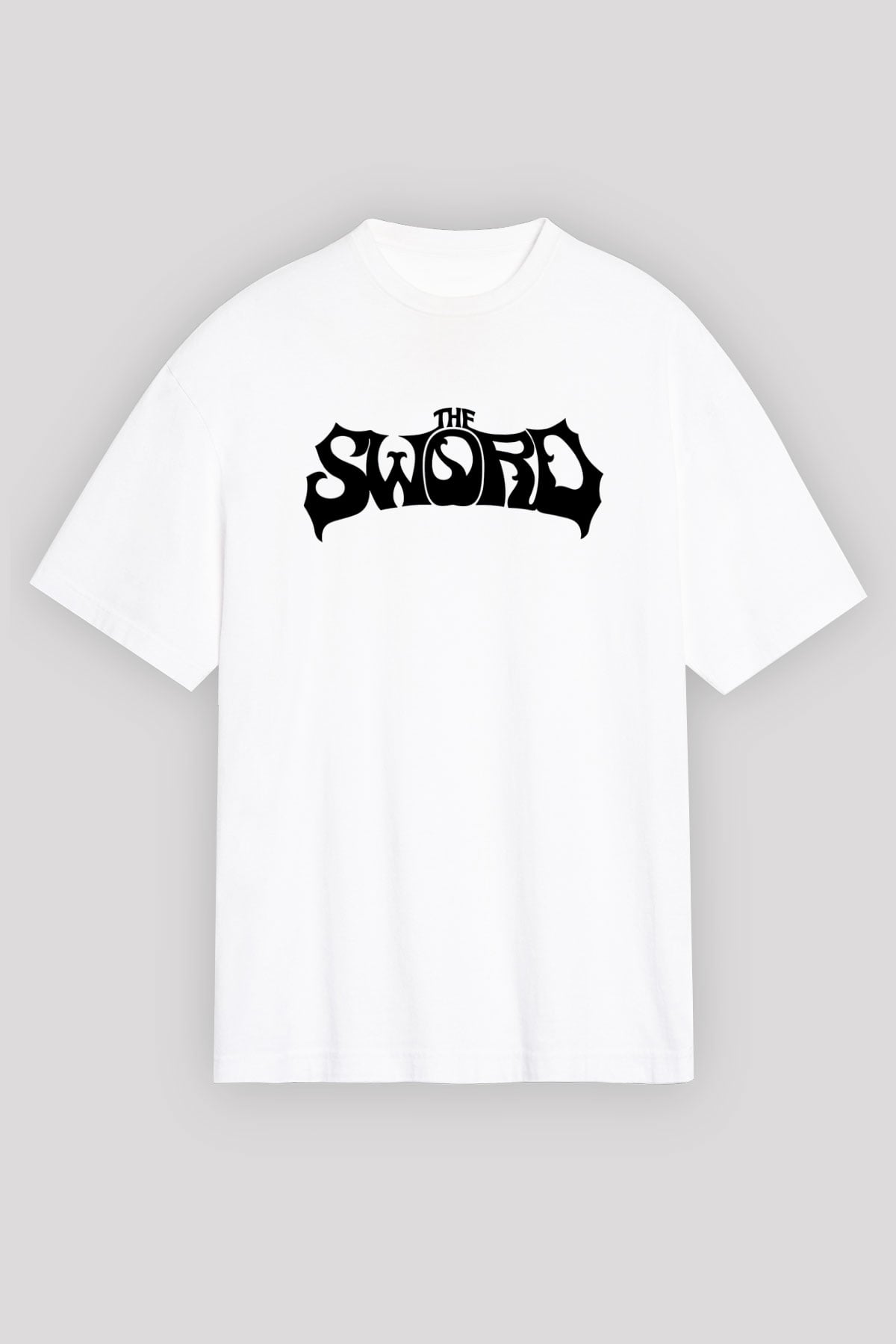 The Sword Beyaz Unisex Oversize Tişört T-Shirt