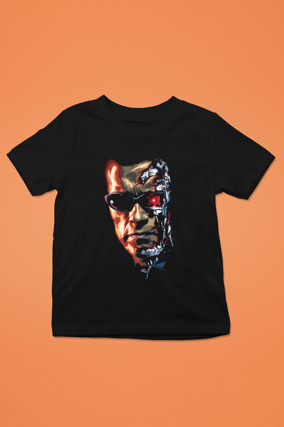 The Terminator Baskılı Siyah Unisex Çocuk Tişört