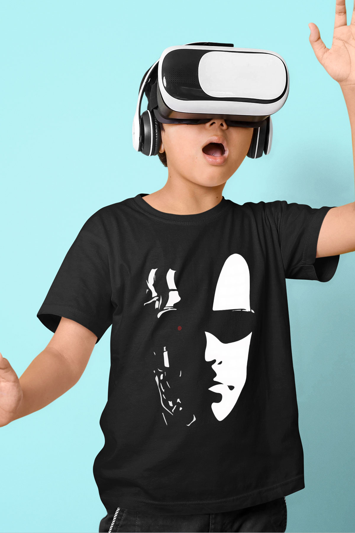 The Terminator Baskılı Siyah Unisex Çocuk Tişört