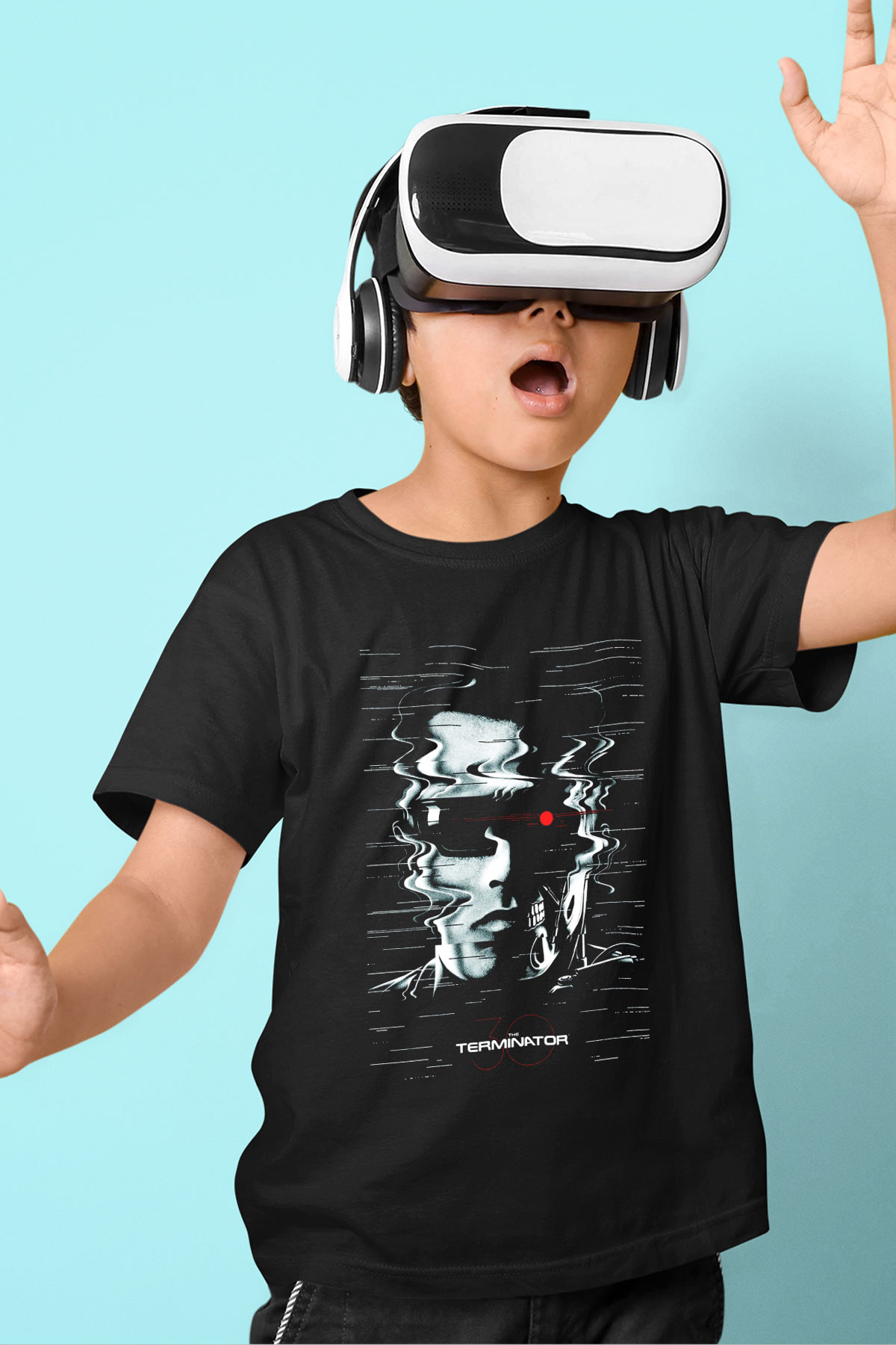 The Terminator Baskılı Siyah Unisex Çocuk Tişört