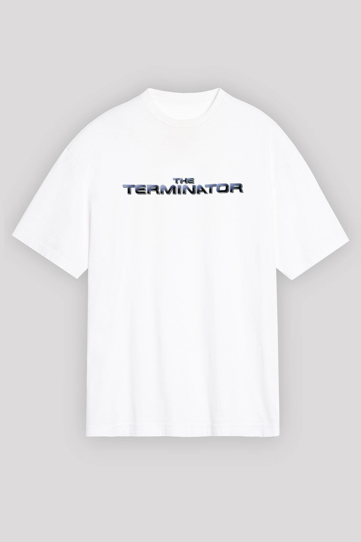 The Terminator Beyaz Unisex Oversize Tişört T-Shirt