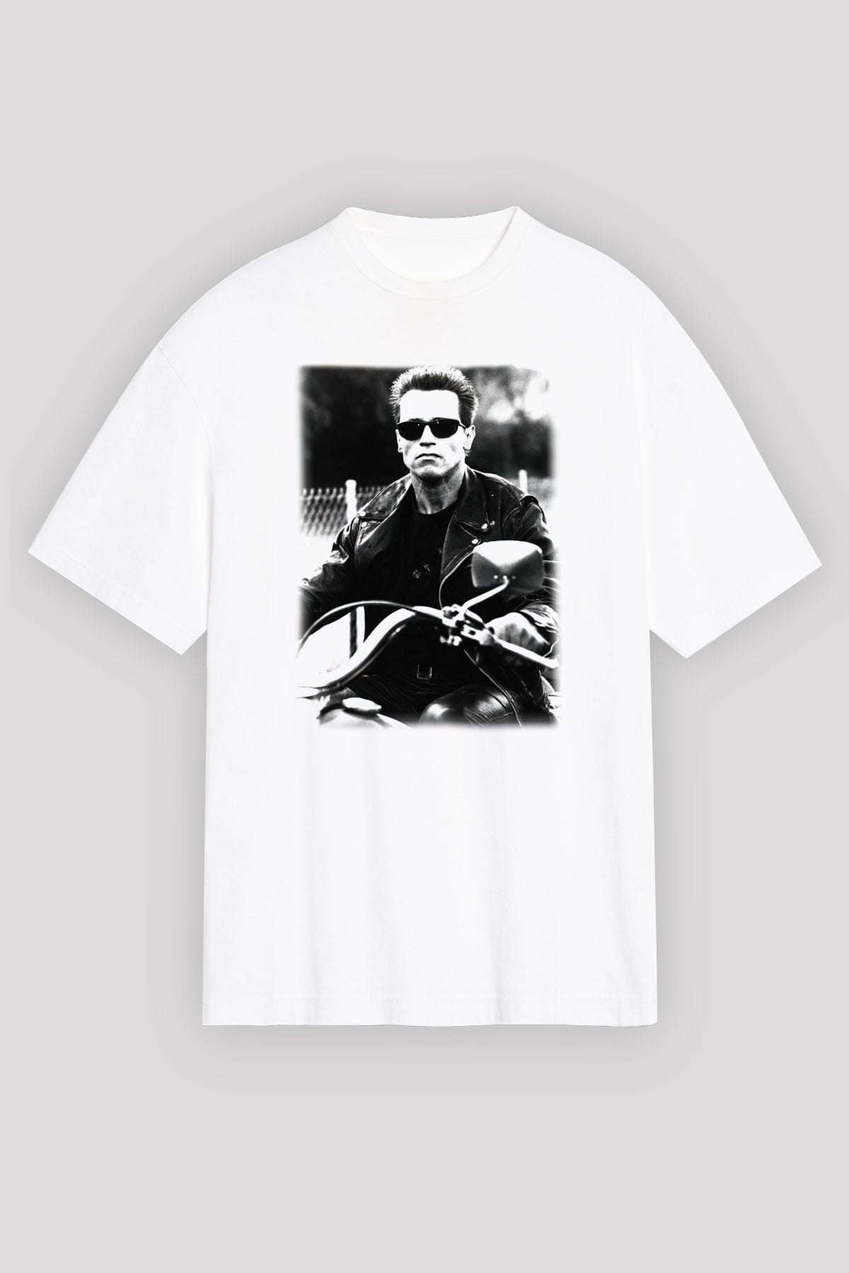 The Terminator Beyaz Unisex Oversize Tişört T-Shirt