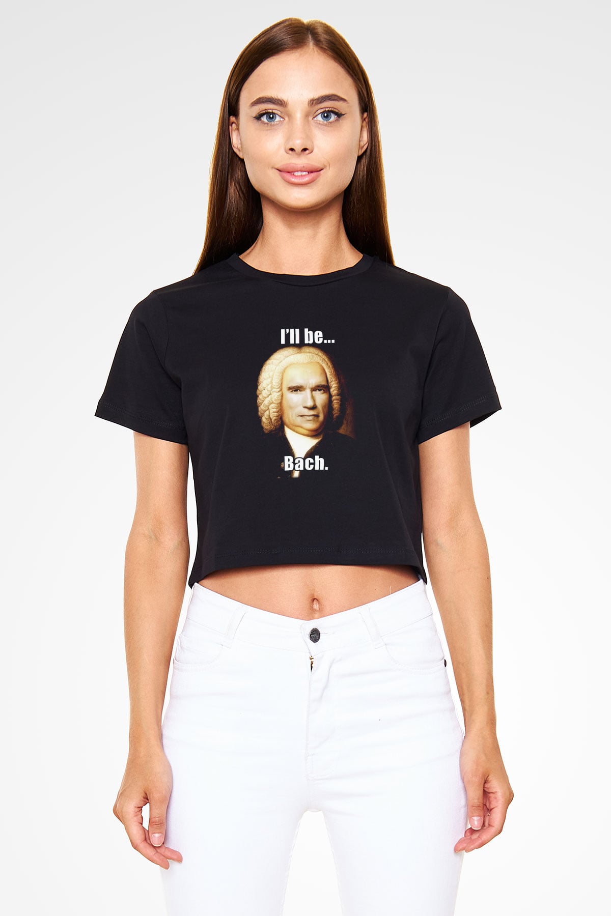 The Terminator Siyah Crop Top Tişört