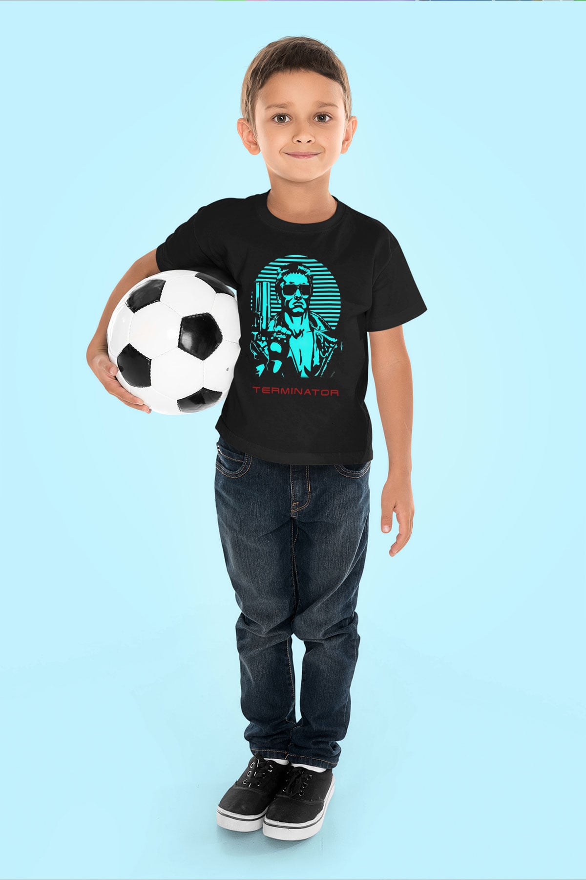 The Terminator Siyah Unisex Çocuk Tişört