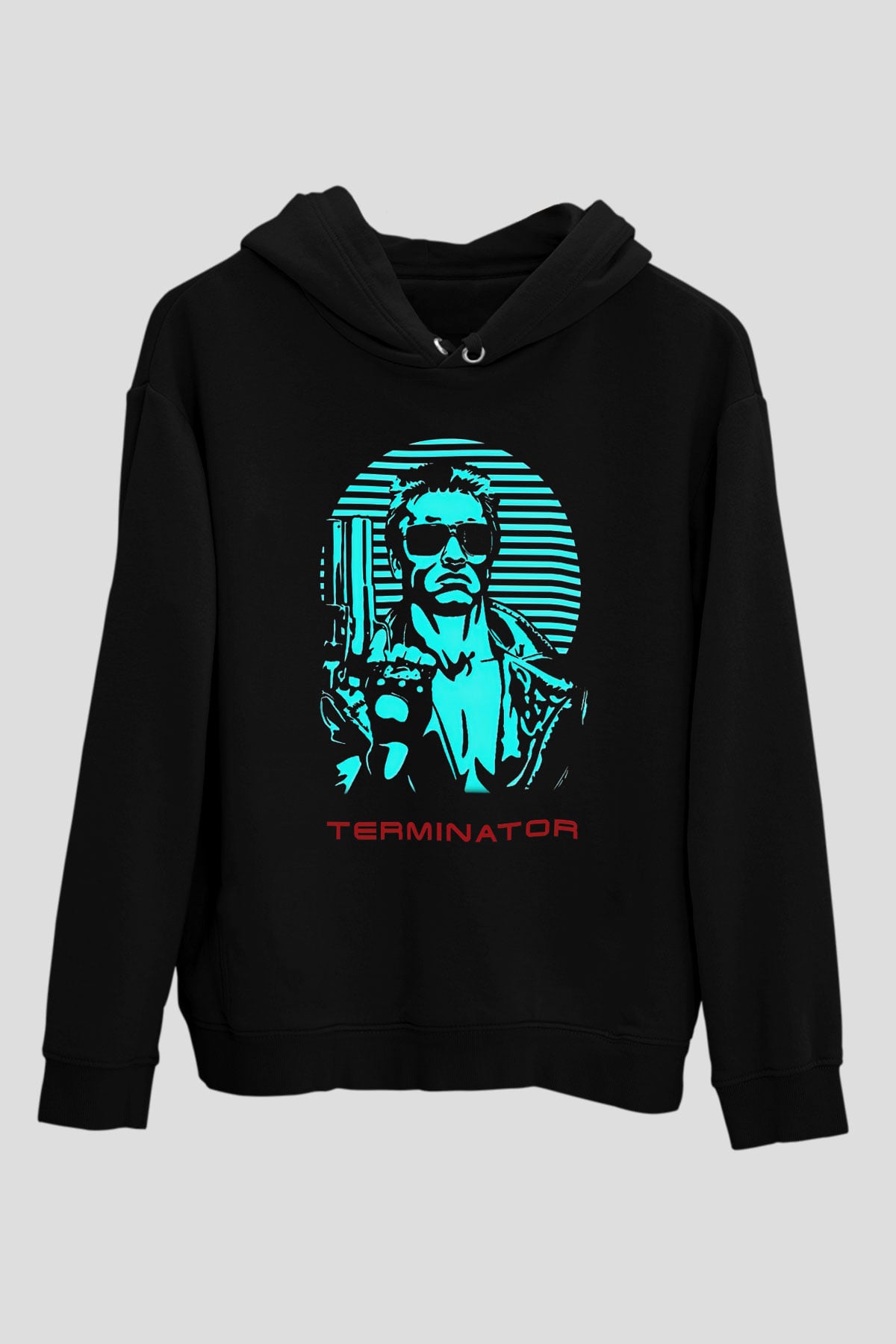 The Terminator Siyah Unisex Hoodie