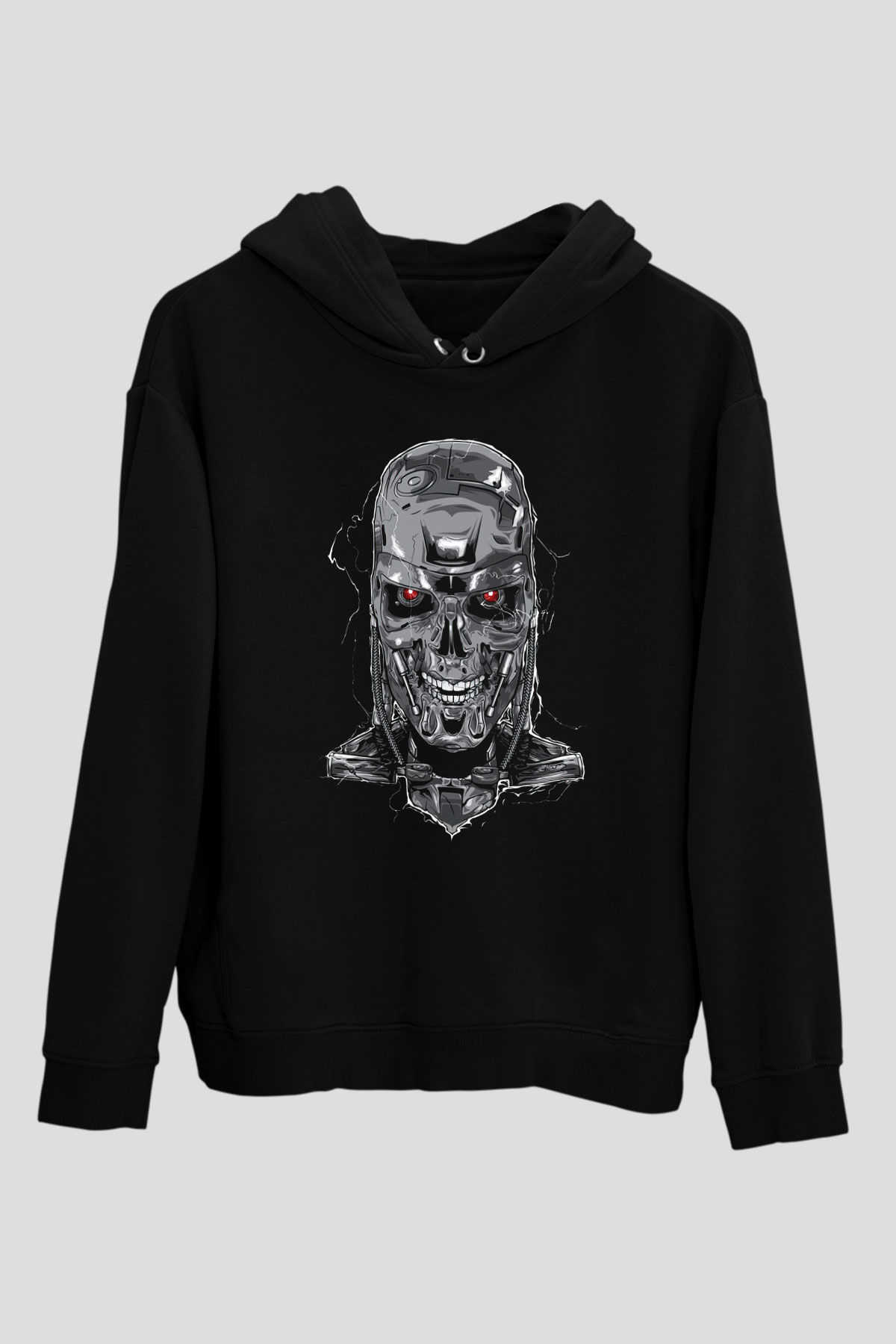 The Terminator Siyah Unisex Kapşonlu Sweatshirt