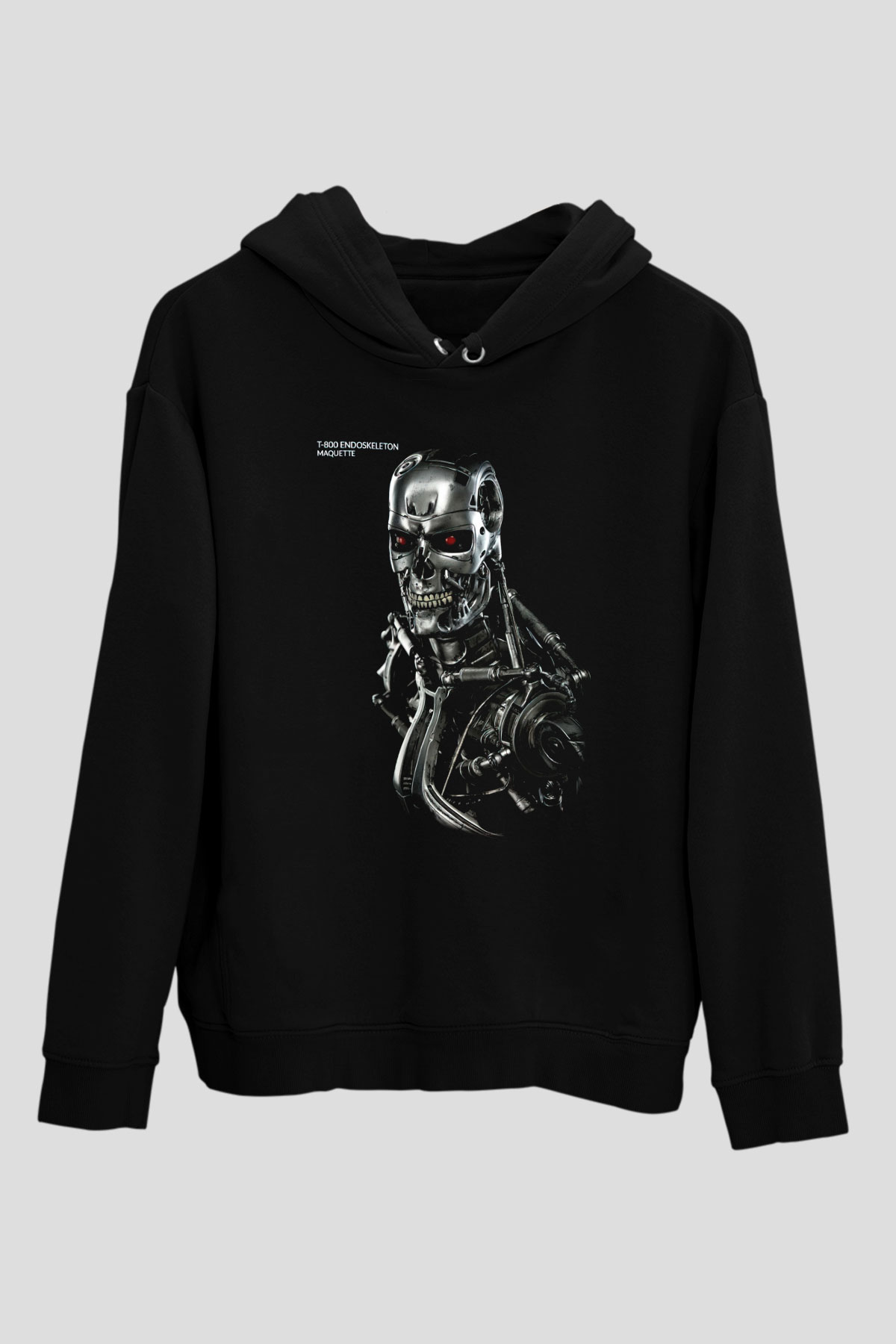 The Terminator Siyah Unisex Kapşonlu Sweatshirt