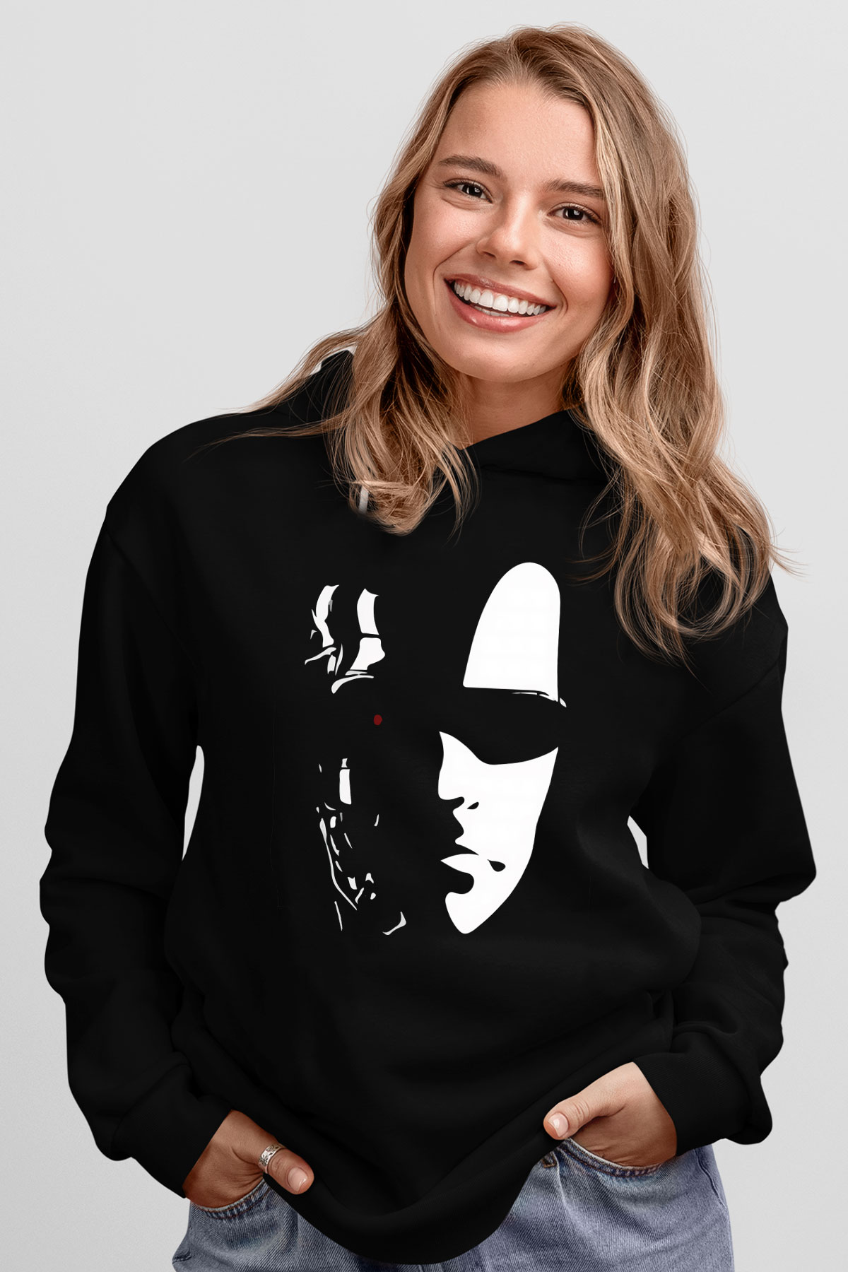 The Terminator Siyah Unisex Kapşonlu Sweatshirt