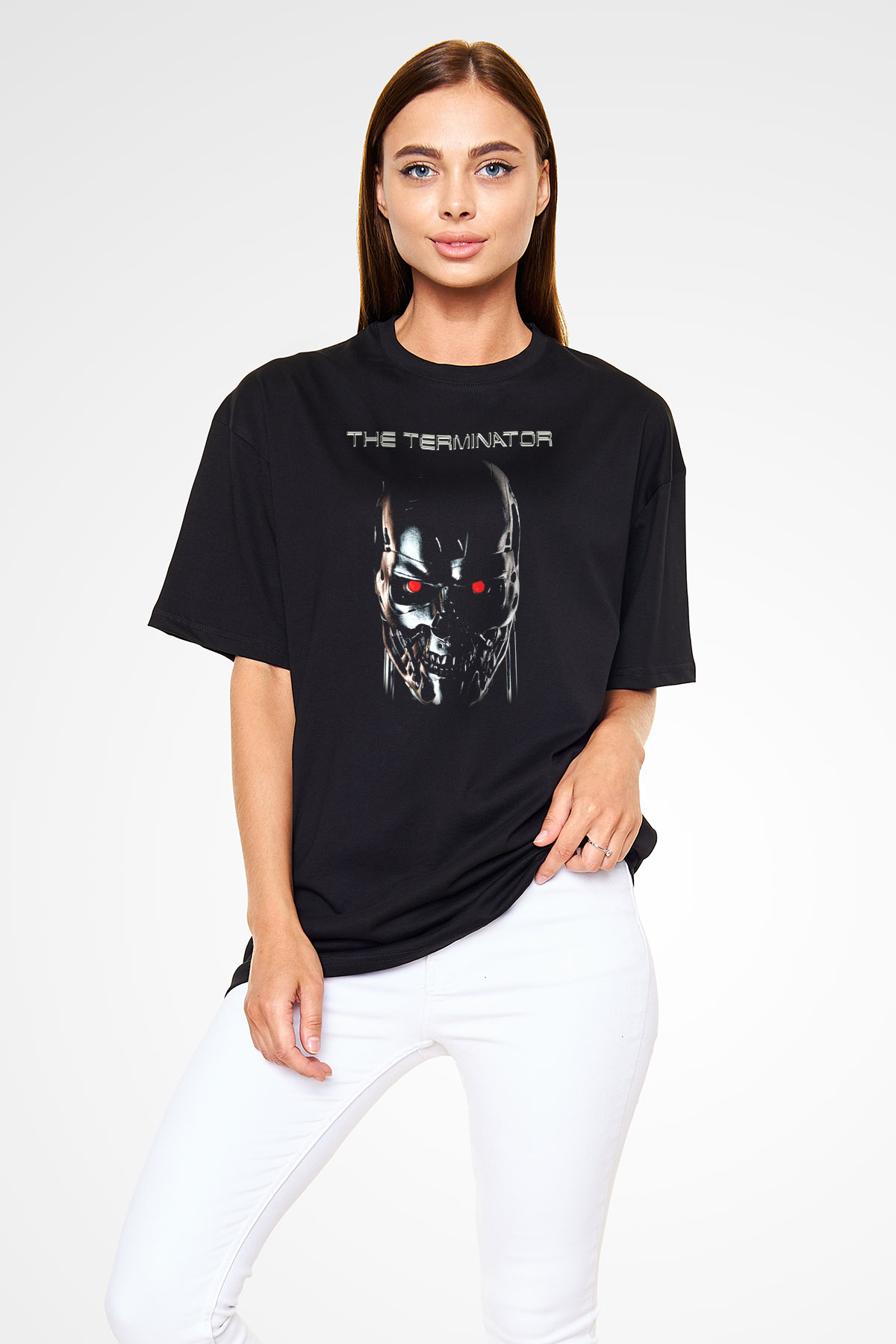 The Terminator Siyah Unisex Oversize Tişört T-Shirt