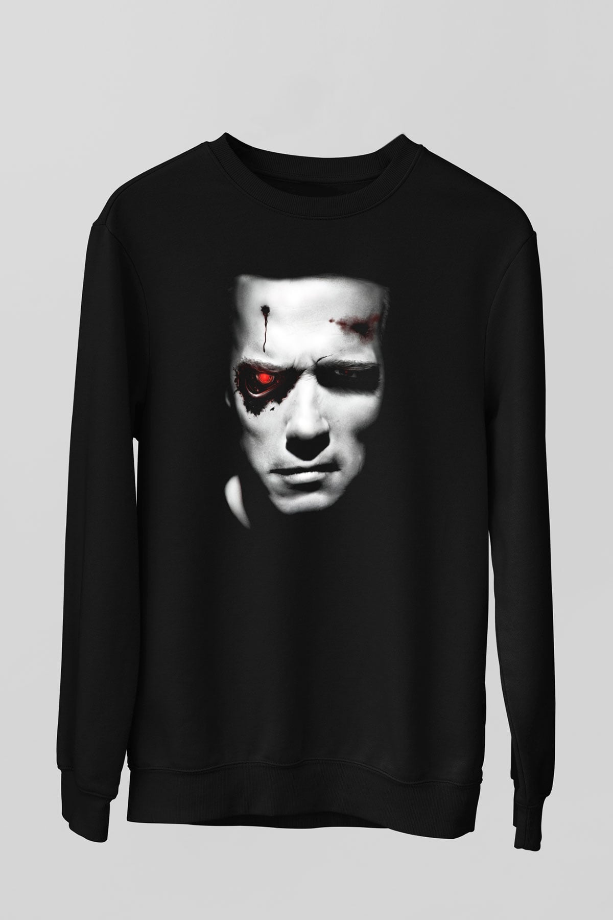 The Terminator Siyah Unisex Sweatshirt