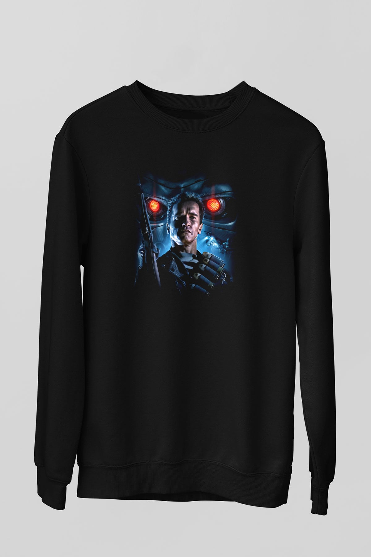 The Terminator Siyah Unisex Sweatshirt