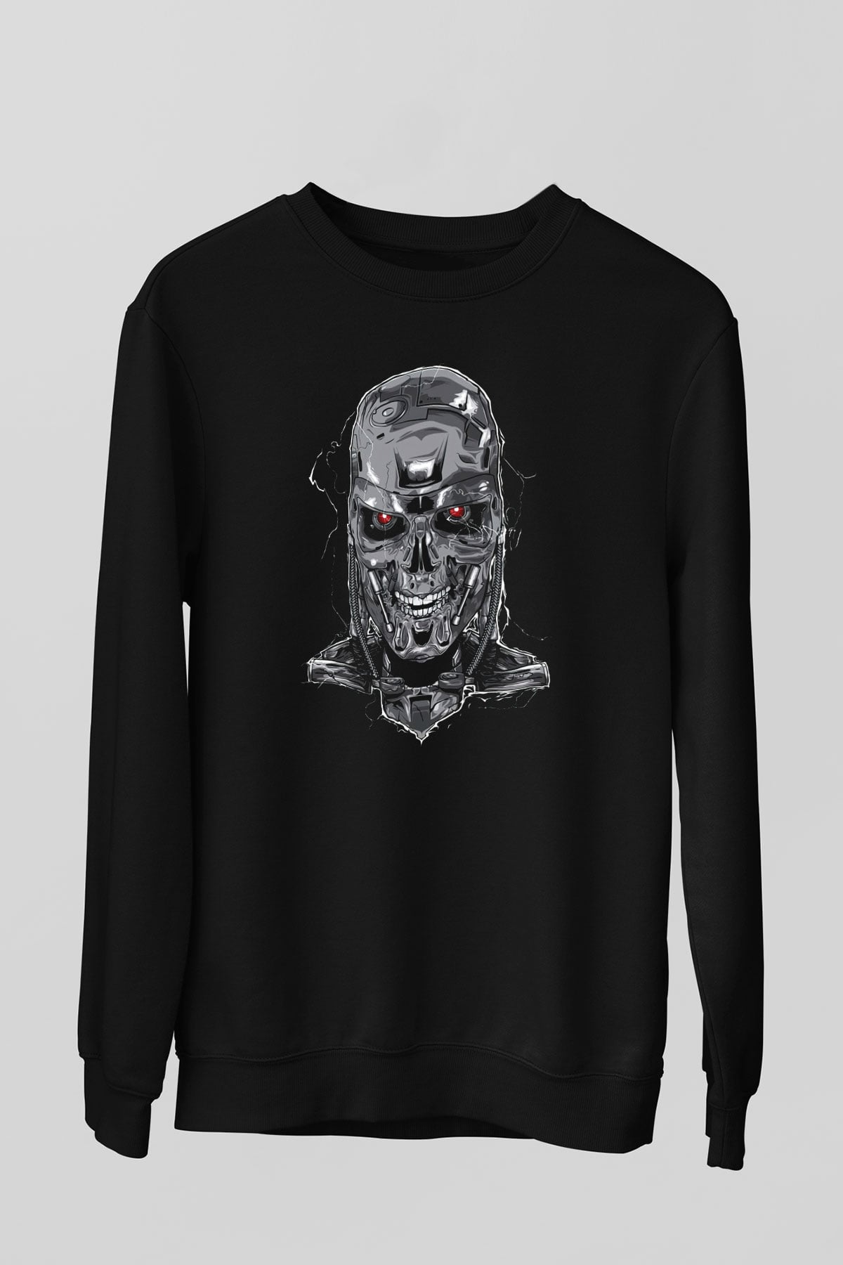 The Terminator Siyah Unisex Sweatshirt