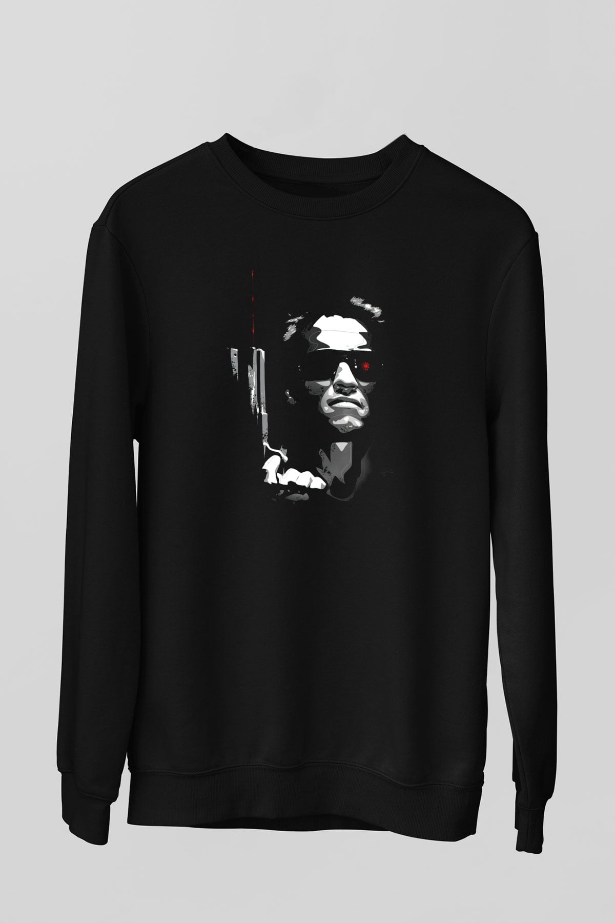 The Terminator Siyah Unisex Sweatshirt