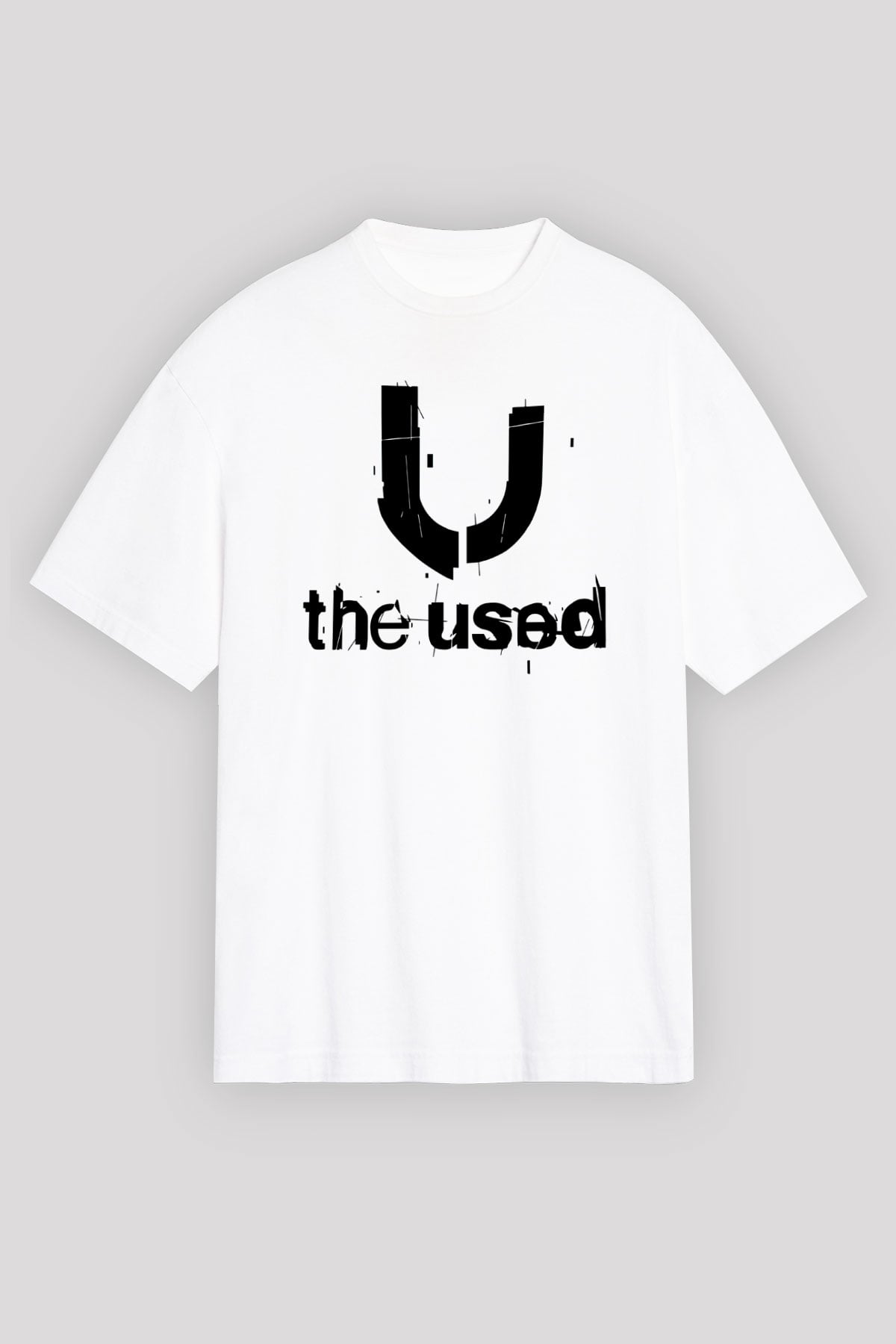 The Used Beyaz Unisex Oversize Tişört T-Shirt