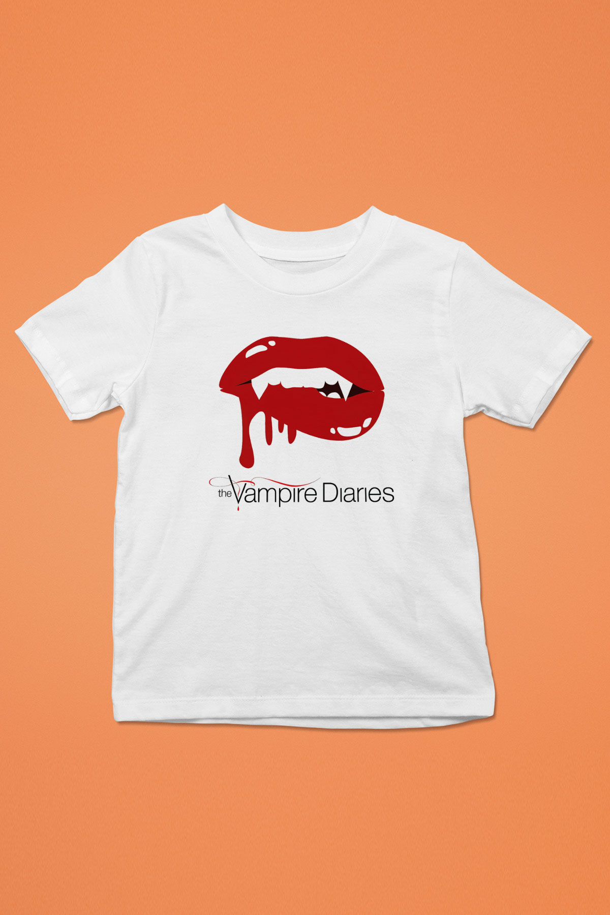 The Vampire Diaries Baskılı Beyaz Unisex Çocuk Tişört