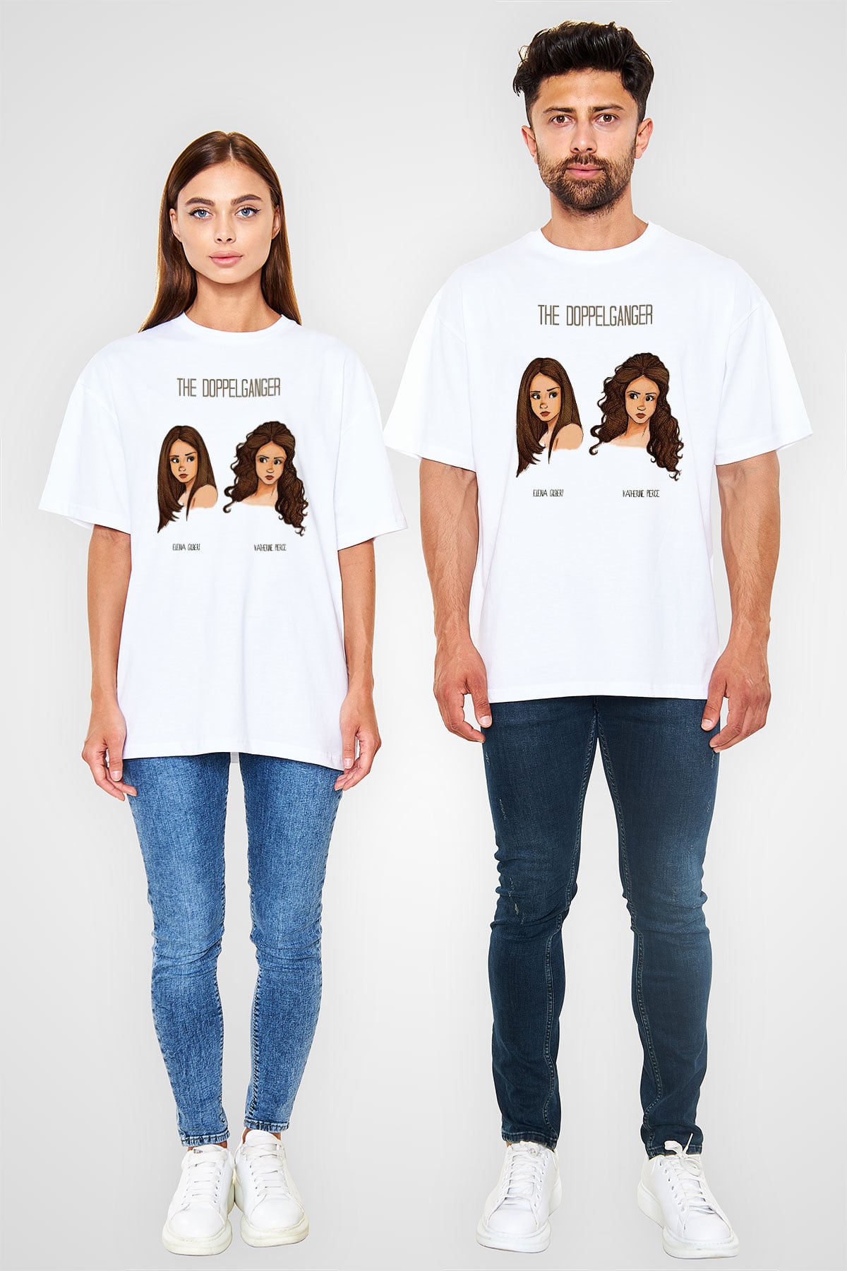 The Vampire Diaries Beyaz Unisex Oversize Tişört T-Shirt