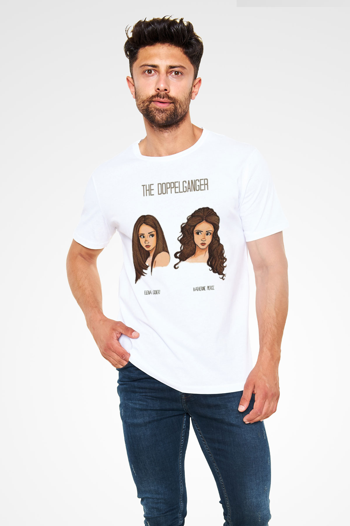 The Vampire Diaries Beyaz Unisex Tişört T-Shirt
