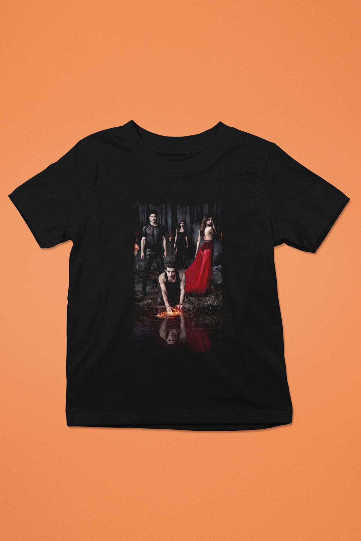 The Vampire Diaries Siyah Unisex Çocuk Tişört