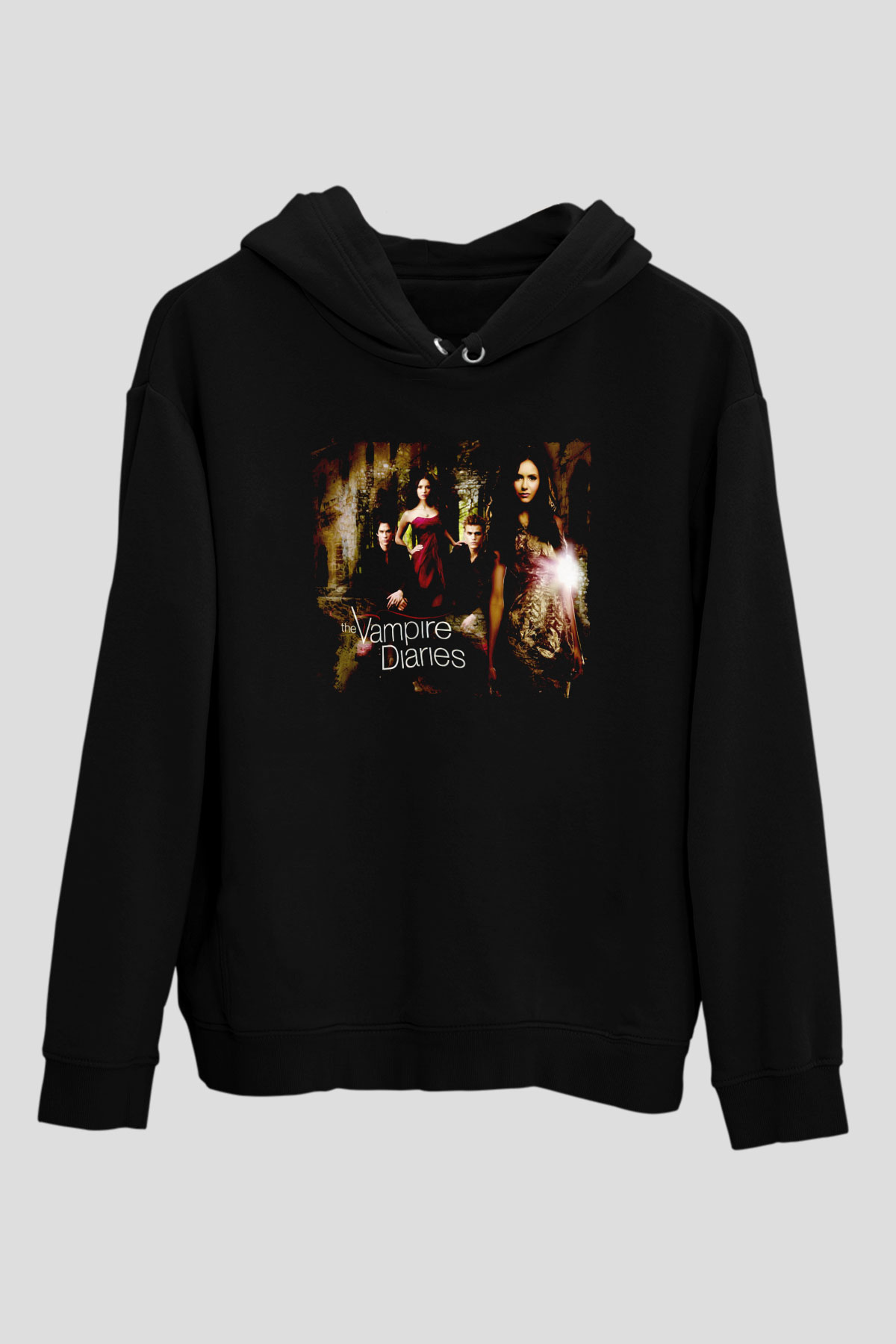 The Vampire Diaries Siyah Unisex Hoodie