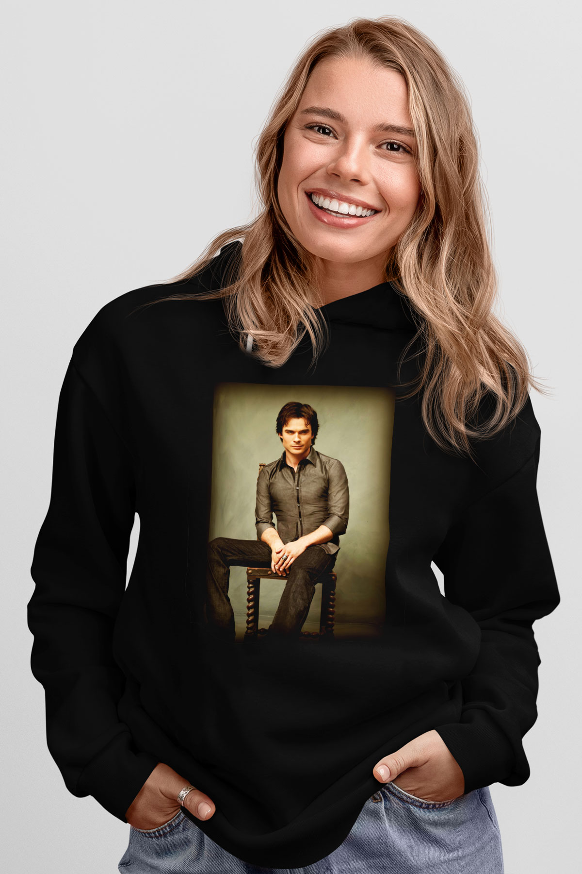 The Vampire Diaries Siyah Unisex Hoodie