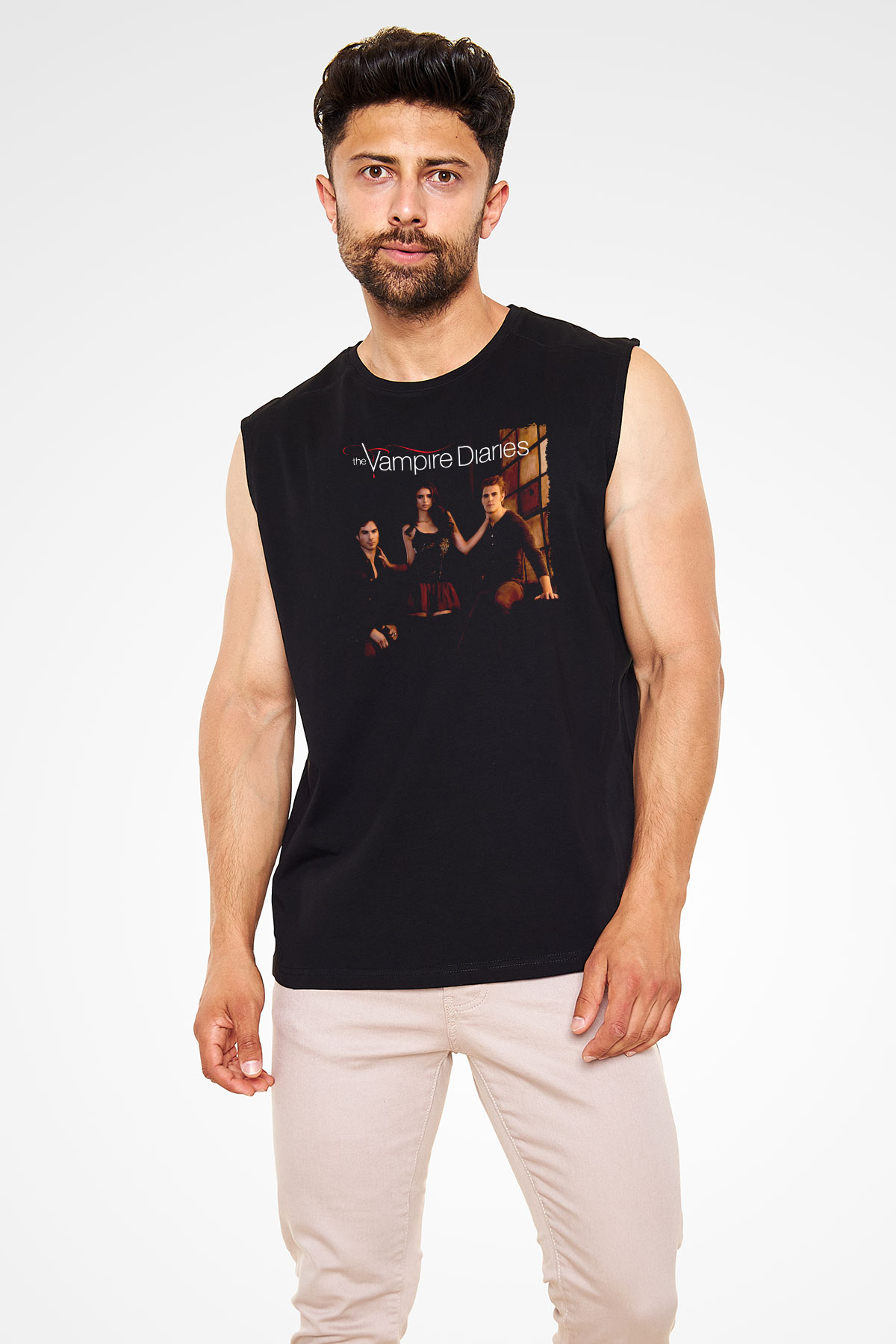 The Vampire Diaries Siyah Unisex Kolsuz Tişört