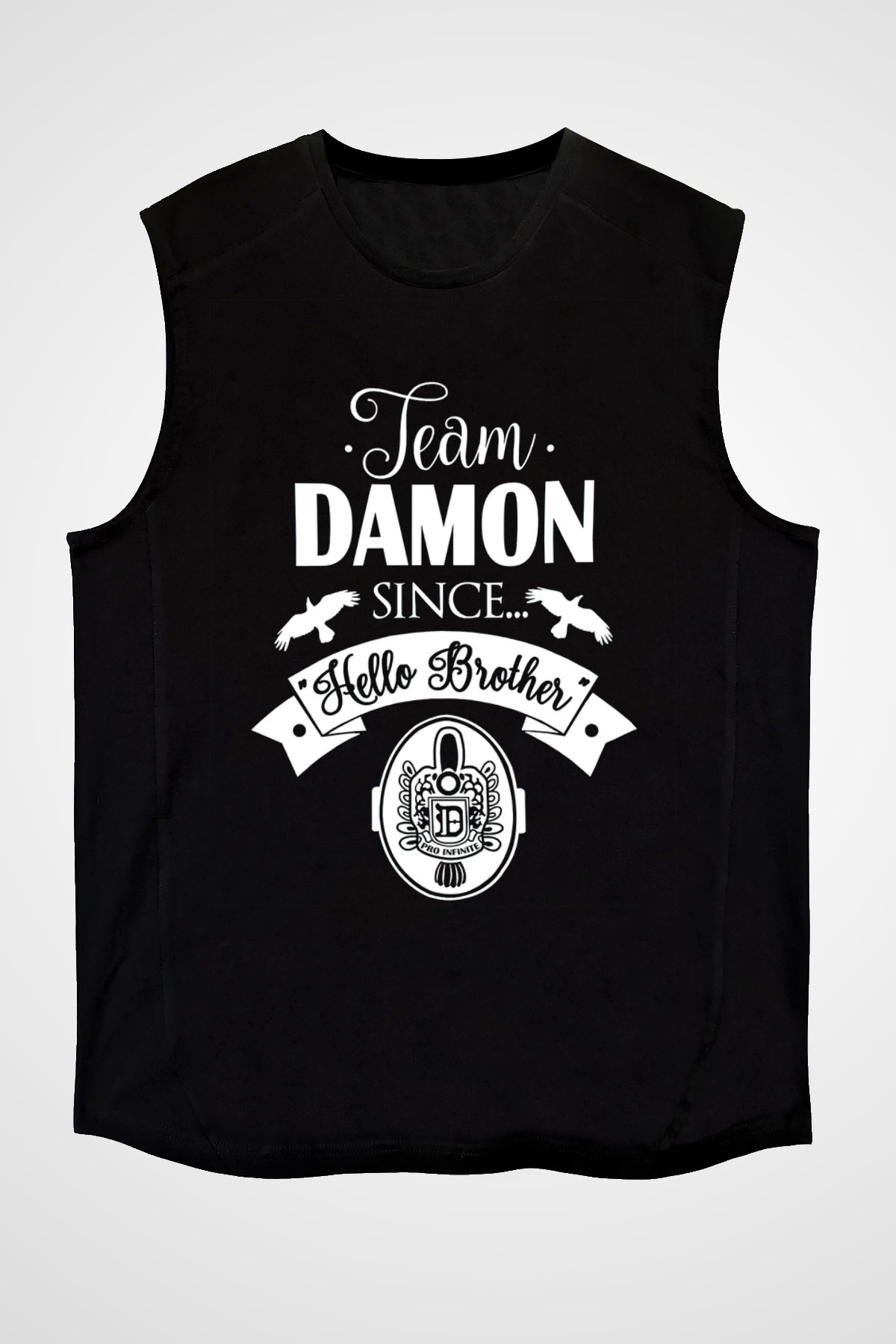 The Vampire Diaries Siyah Unisex Kolsuz Tişört