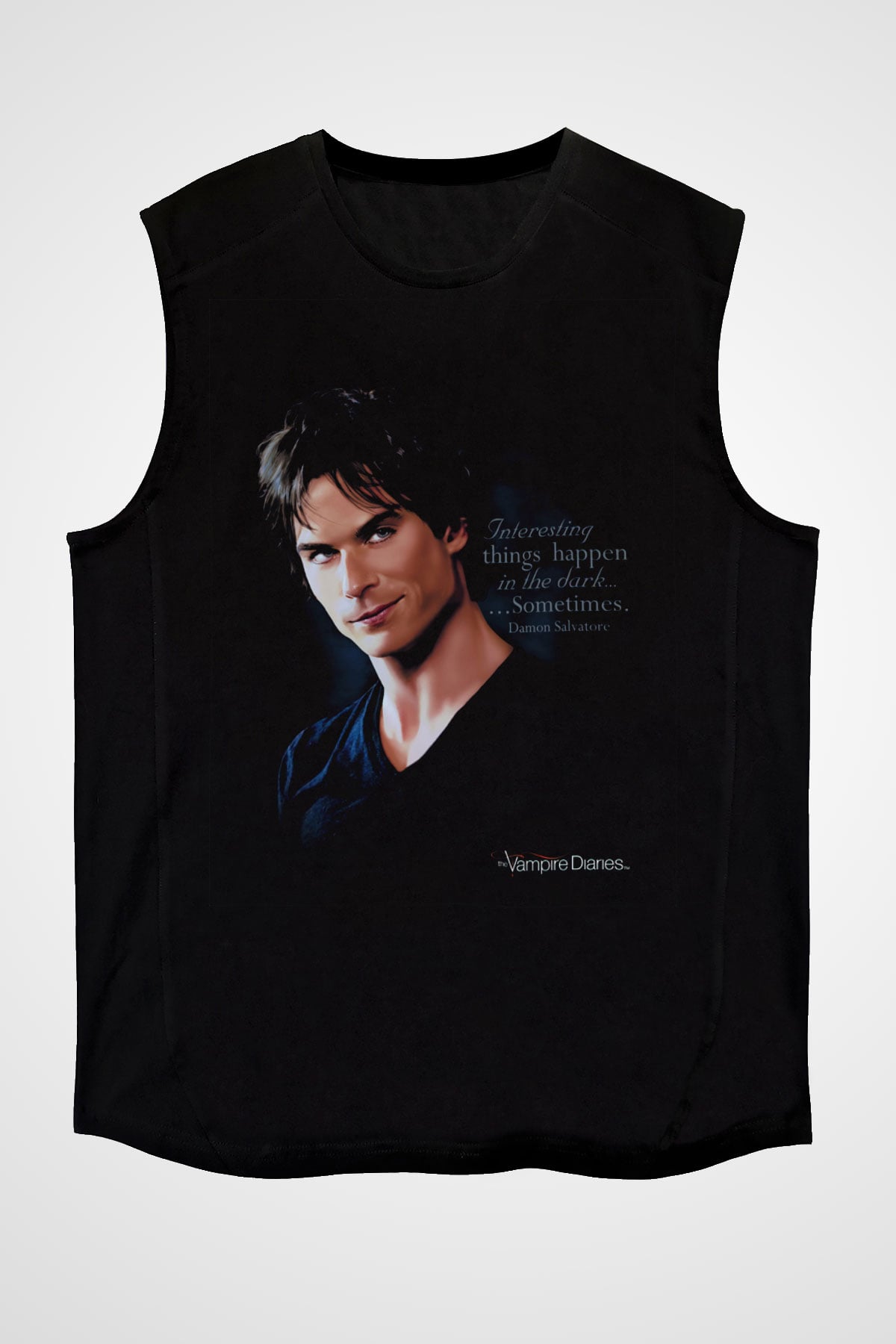 The Vampire Diaries Siyah Unisex Kolsuz Tişört