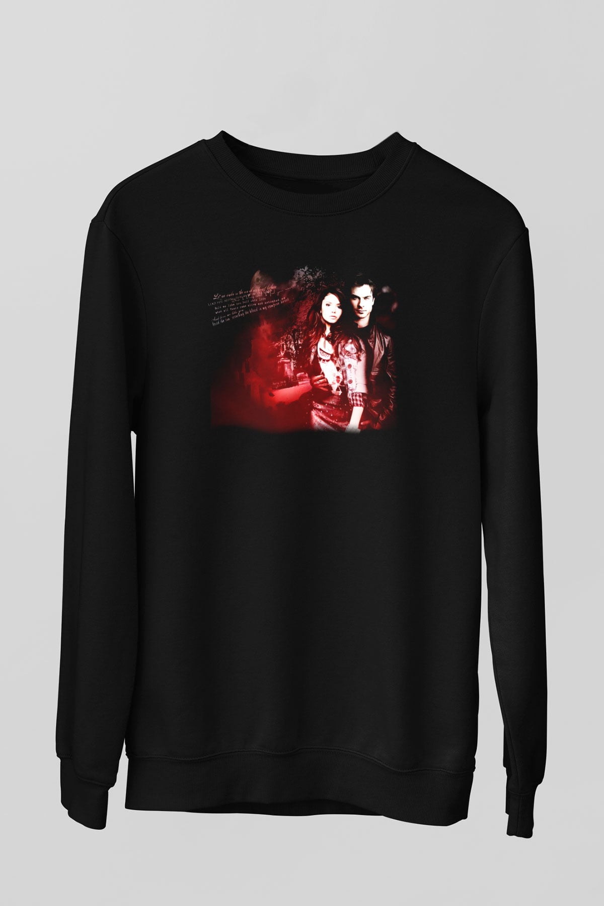The Vampire Diaries Siyah Unisex Sweatshirt