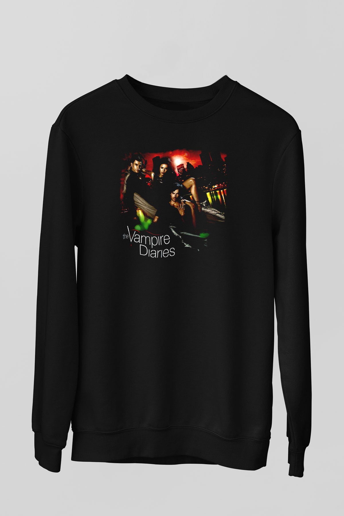 The Vampire Diaries Siyah Unisex Sweatshirt