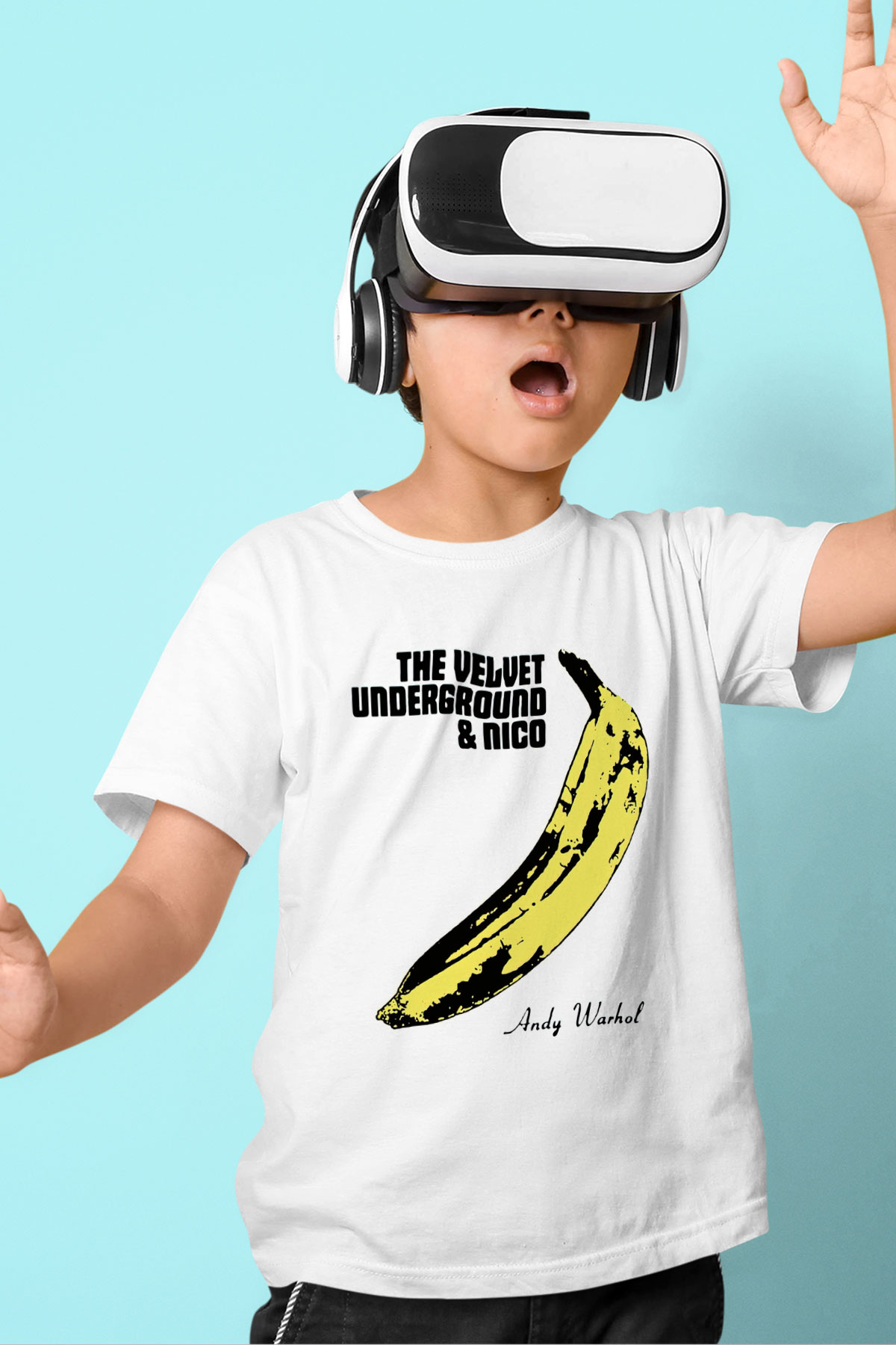 The Velvet Underground Baskılı Beyaz Unisex Çocuk Tişört
