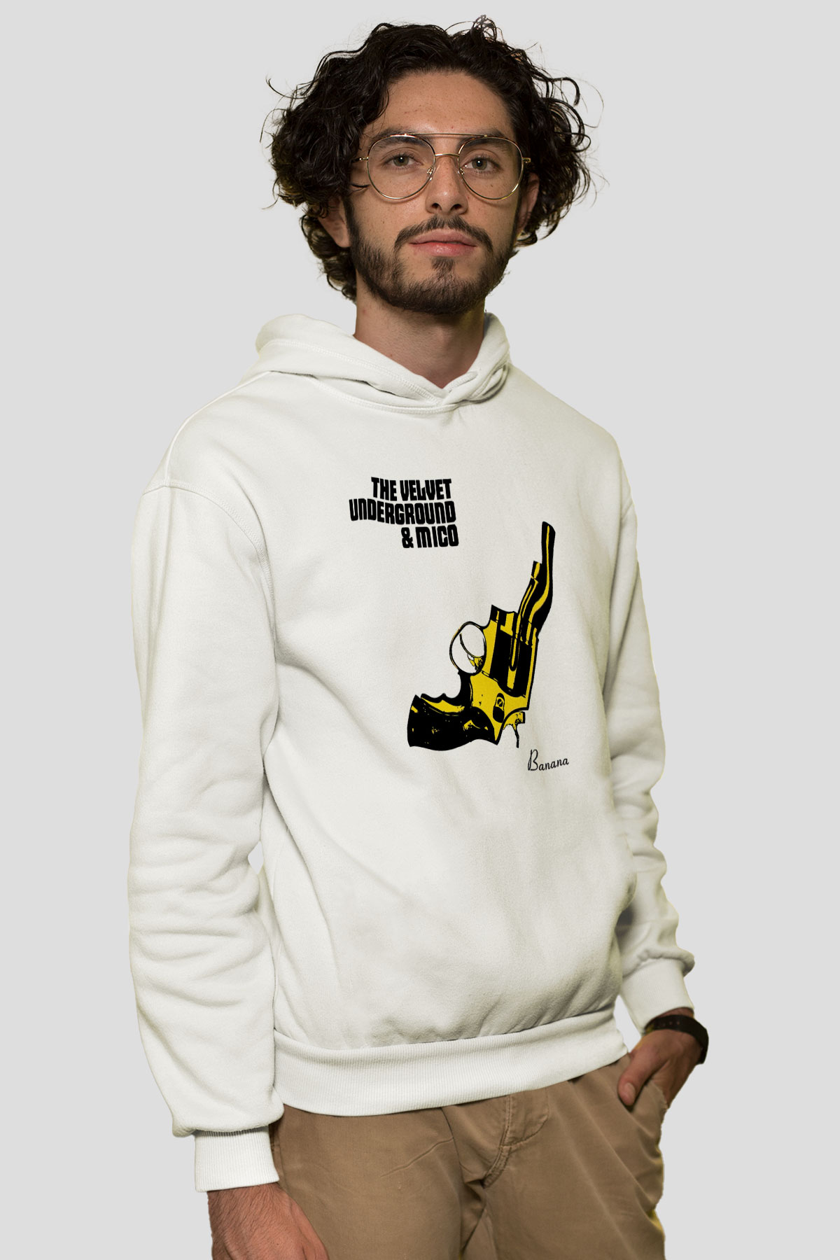 The Velvet Underground Beyaz Unisex Hoodie