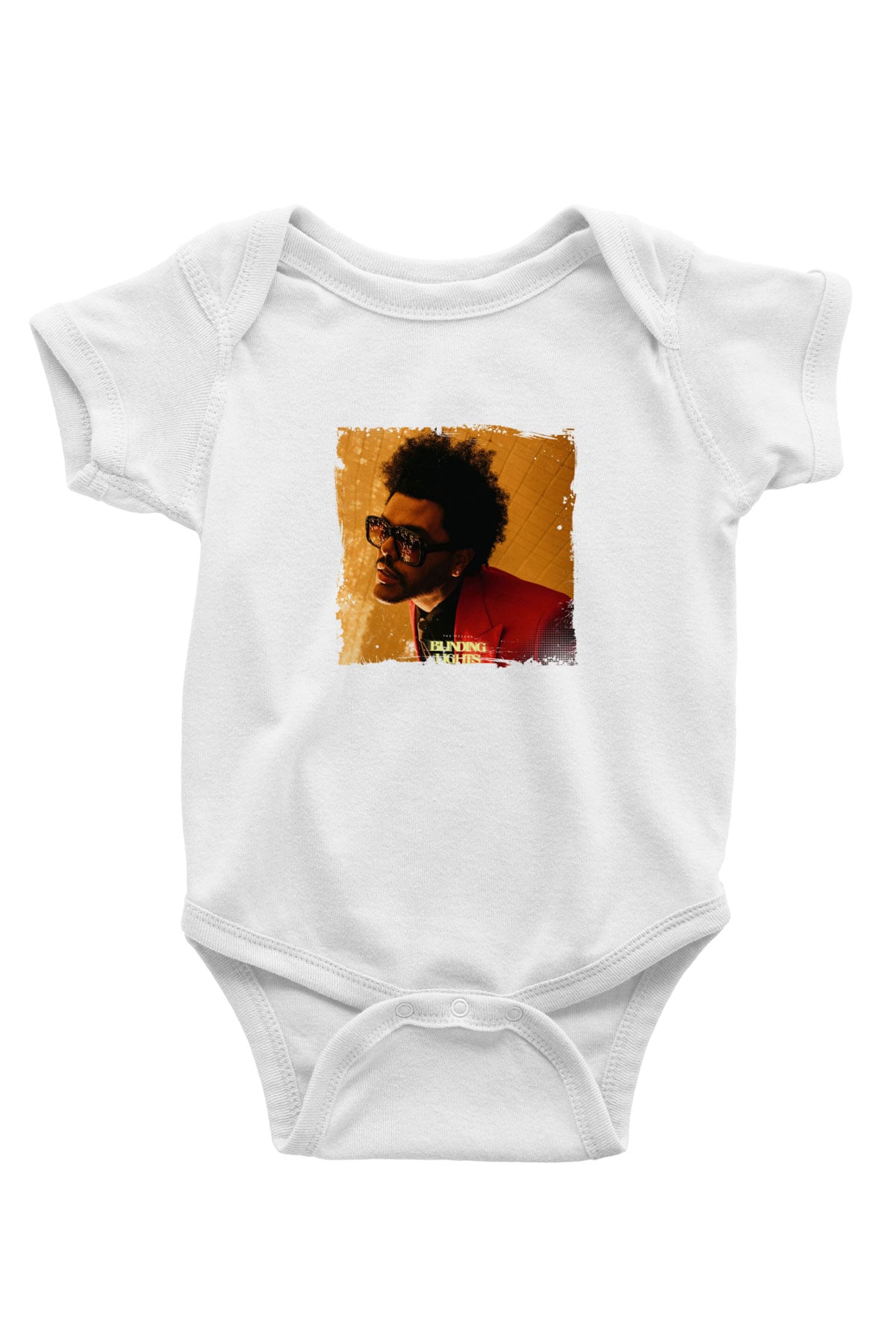 The Weeknd Baskılı Unisex Beyaz Bebek Body - Zıbın