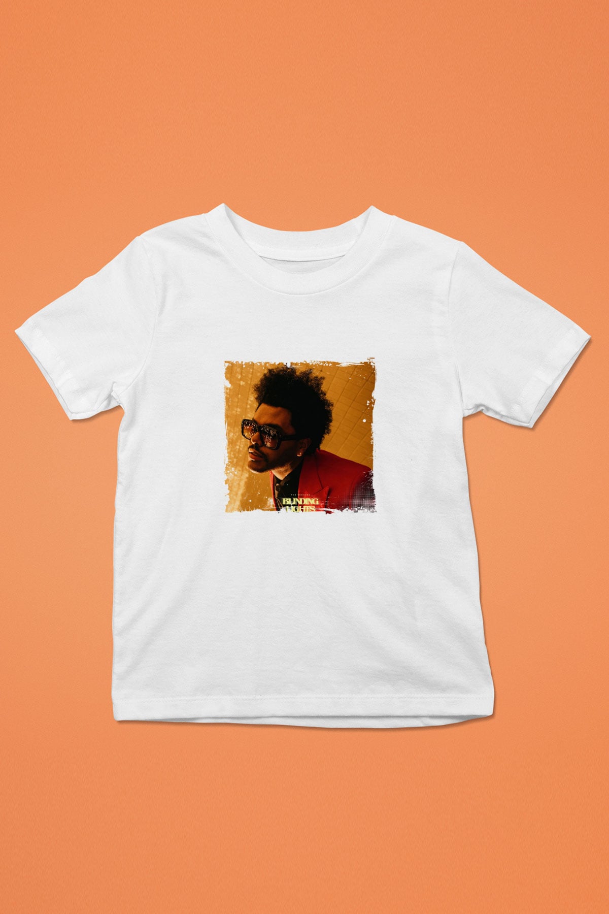 The Weeknd Baskılı Unisex Beyaz Çocuk Tişört