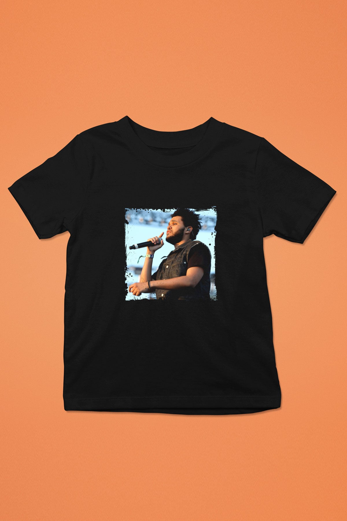 The Weeknd Baskılı Unisex Siyah Çocuk Tişört